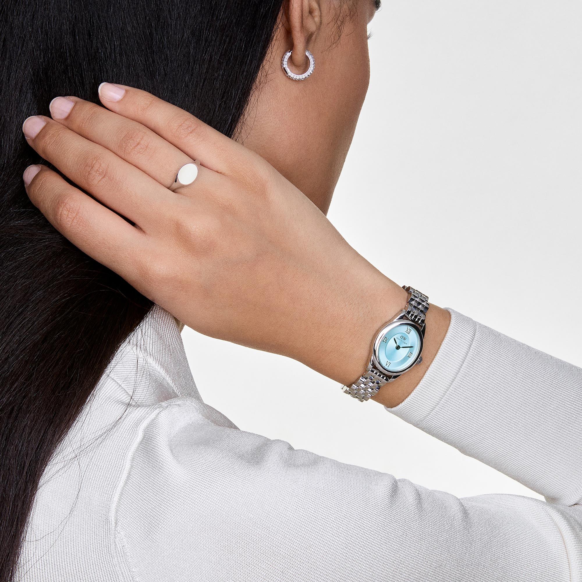 Daniel Wellington Ophelia 22mm Blue Dial Steel Ladies Quartz Watch DW00100809