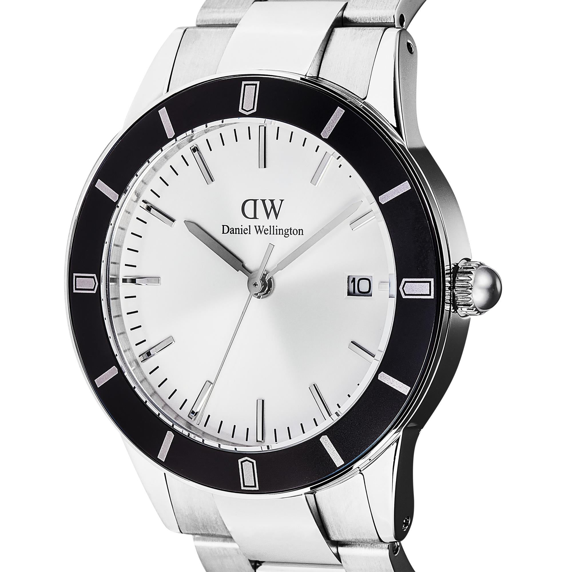 Daniel Wellington Iconic 40mm White Dial Steel Mens Quartz Watch DW00100819