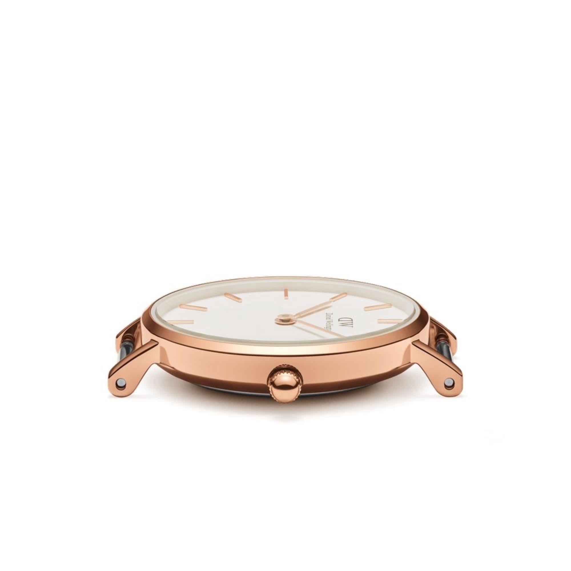 Daniel Wellington Petite 28mm White Dial Leather Ladies Quartz Watch DW00100249