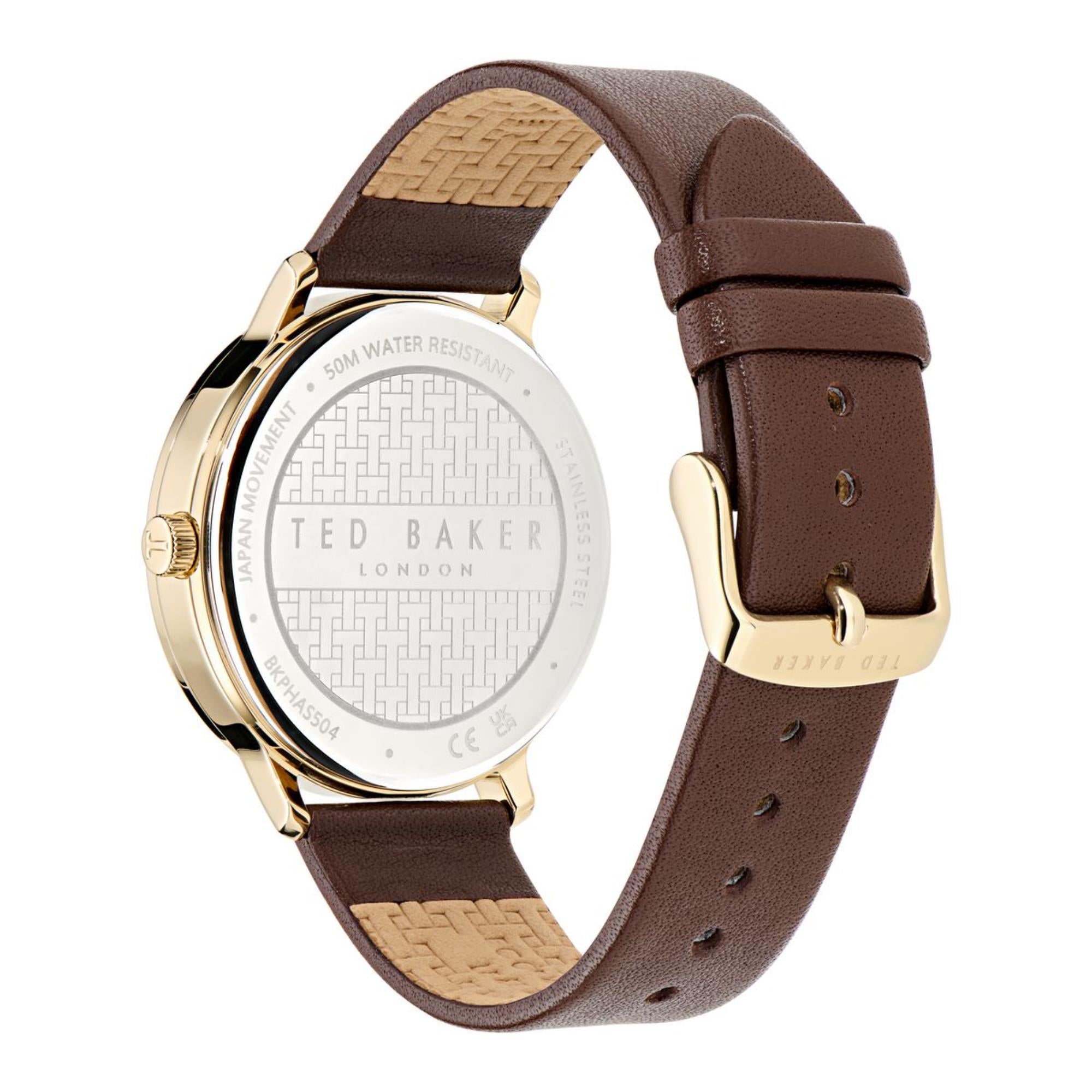 Ted Baker Haarvin Grünes Zifferblatt Lederarmband Herren Uhr BKPHAS504