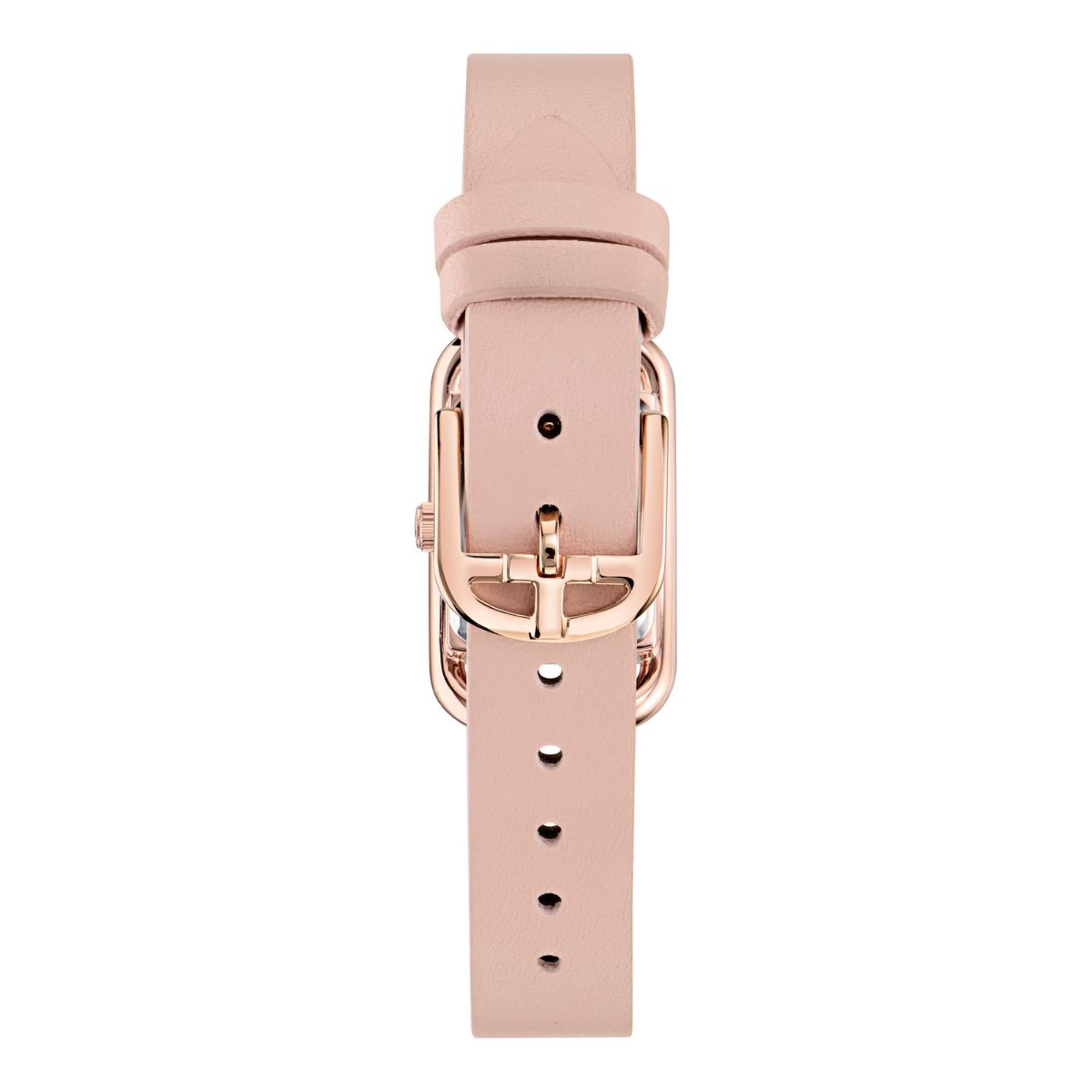Ted Baker Tessye Roségoldenes Zifferblatt Pinkes Lederarmband Damen Uhr BKPTTS402