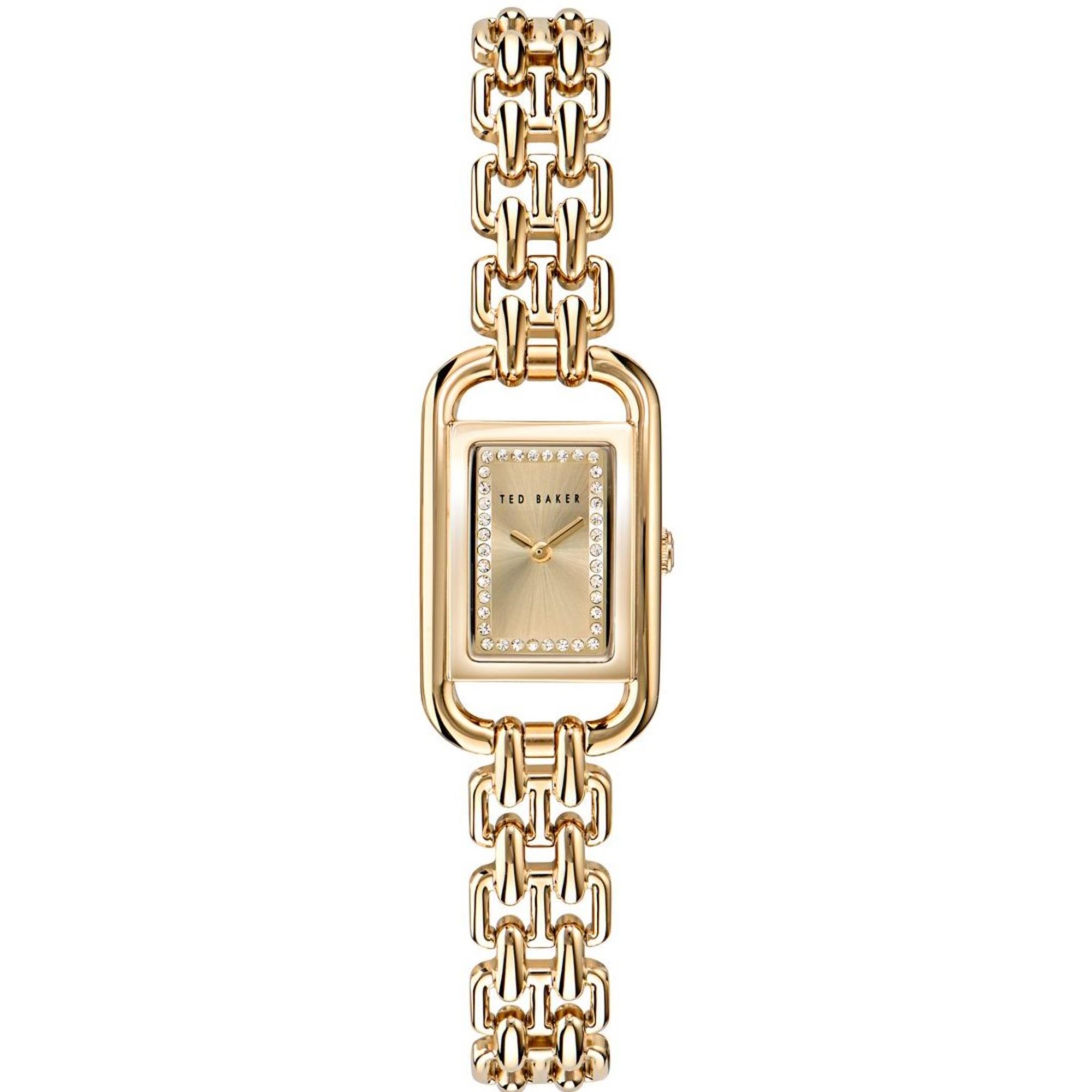 Ted Baker Tessye Goldenes Zifferblatt Edelstahlarmband Damen Uhr BKPTTS405