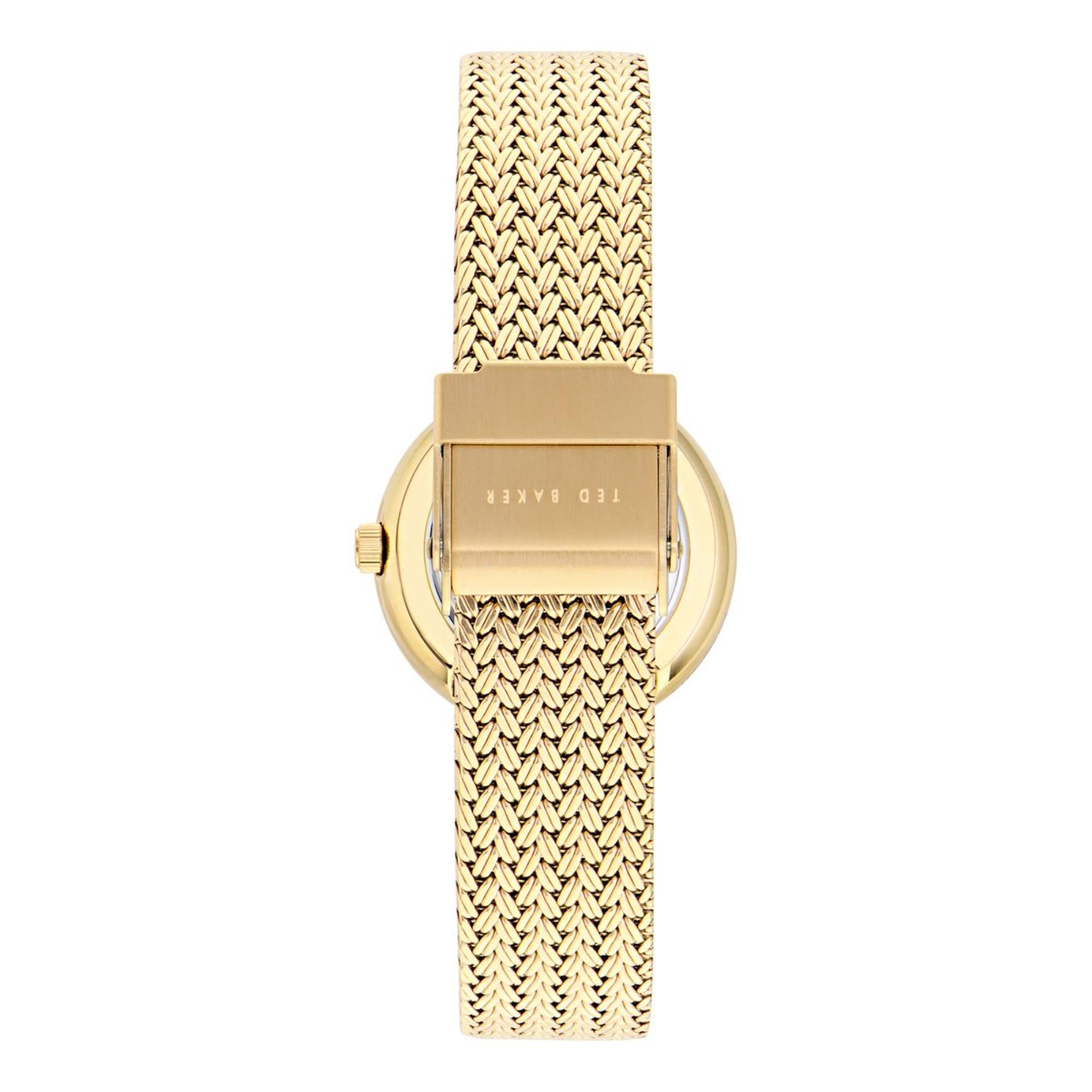 Ted Baker Emily Silbernes Zifferblatt Milanese Mesh Armband Damen Uhr BKPEMF302