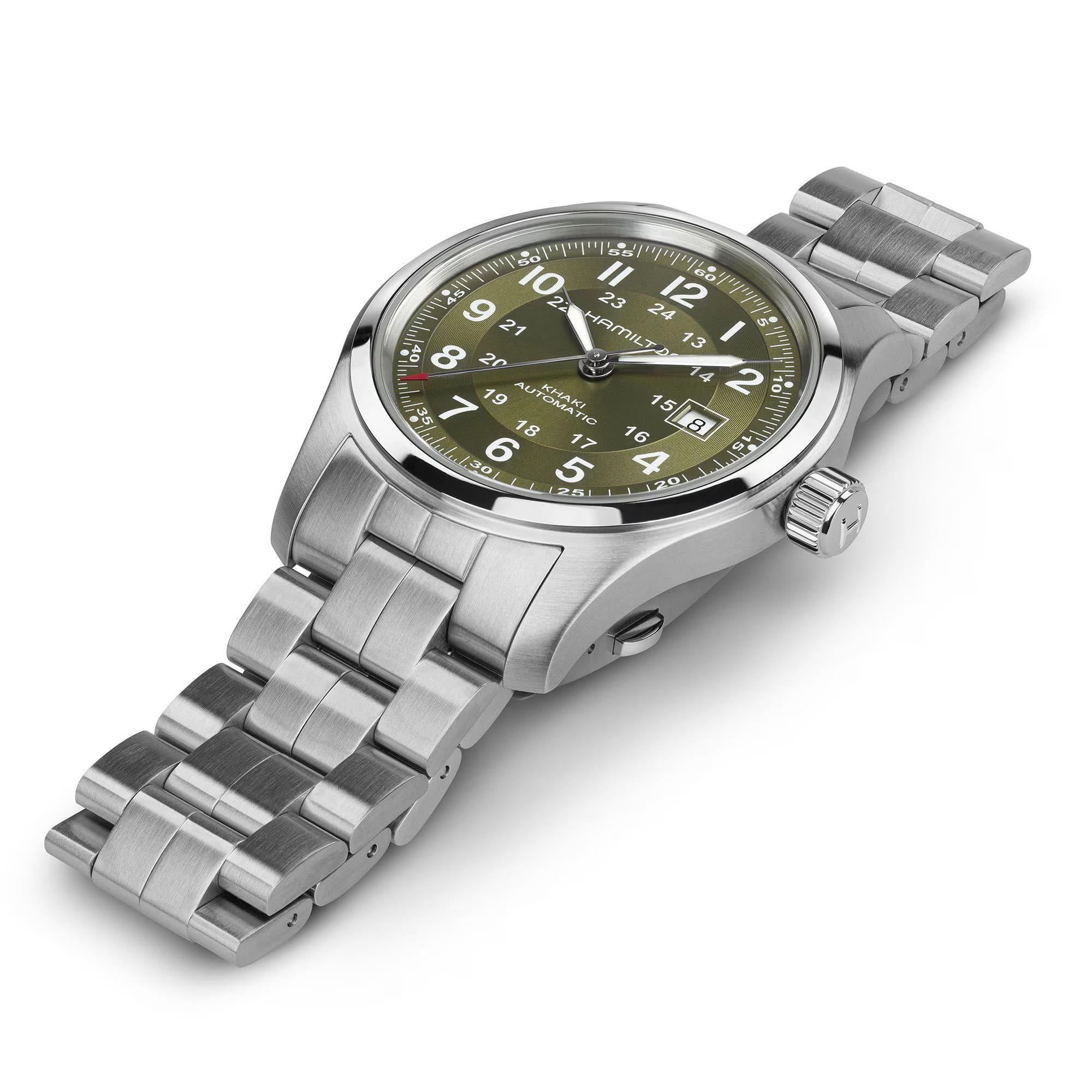 Hamilton Khaki Field H70605160 42mm stainless steel case side profile