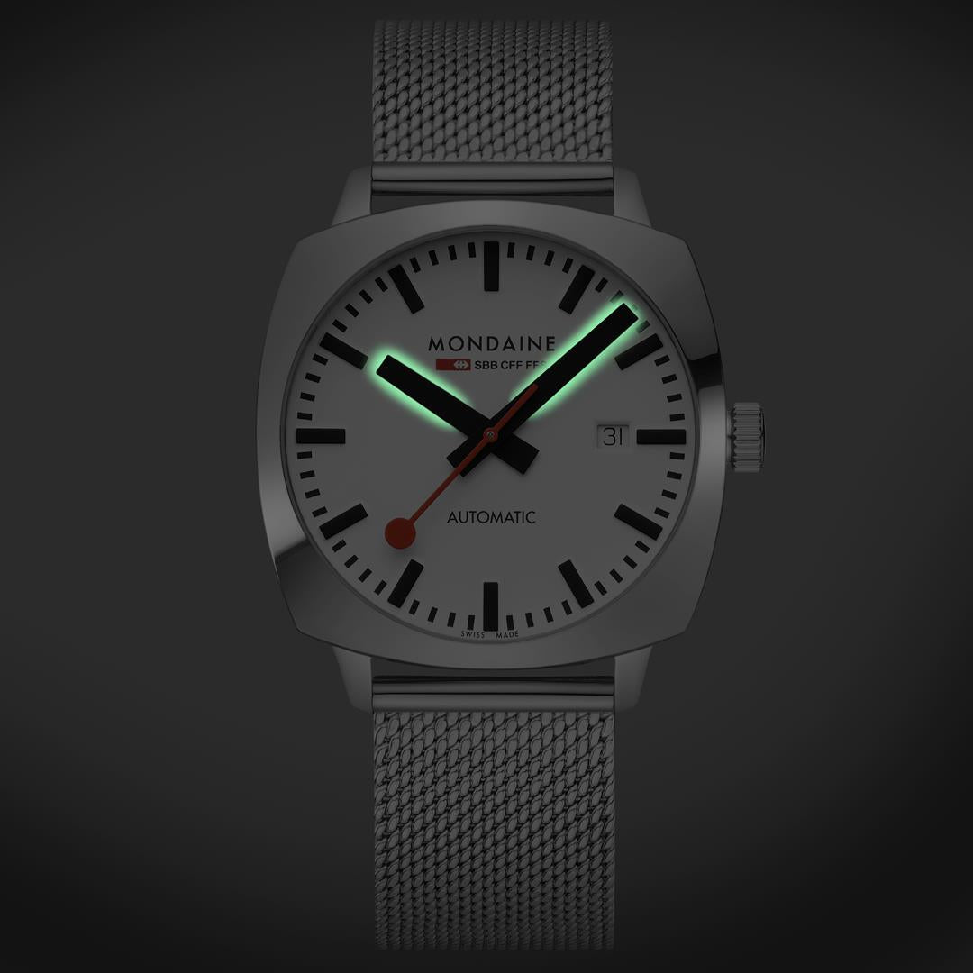 Mondaine Cushion White Dial Men's Watch MSL.3961B.SM
