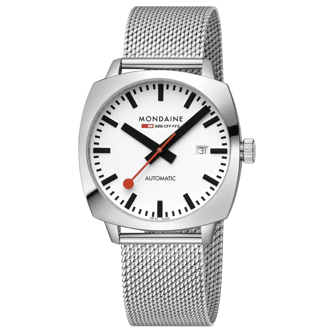 Mondaine Cushion White Dial Men's Watch MSL.3961B.SM