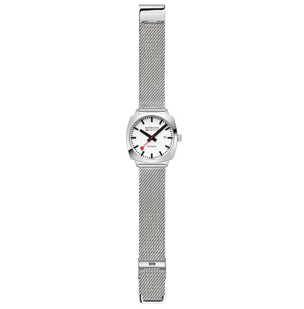 Mondaine Cushion White Dial Men's Watch MSL.3961B.SM