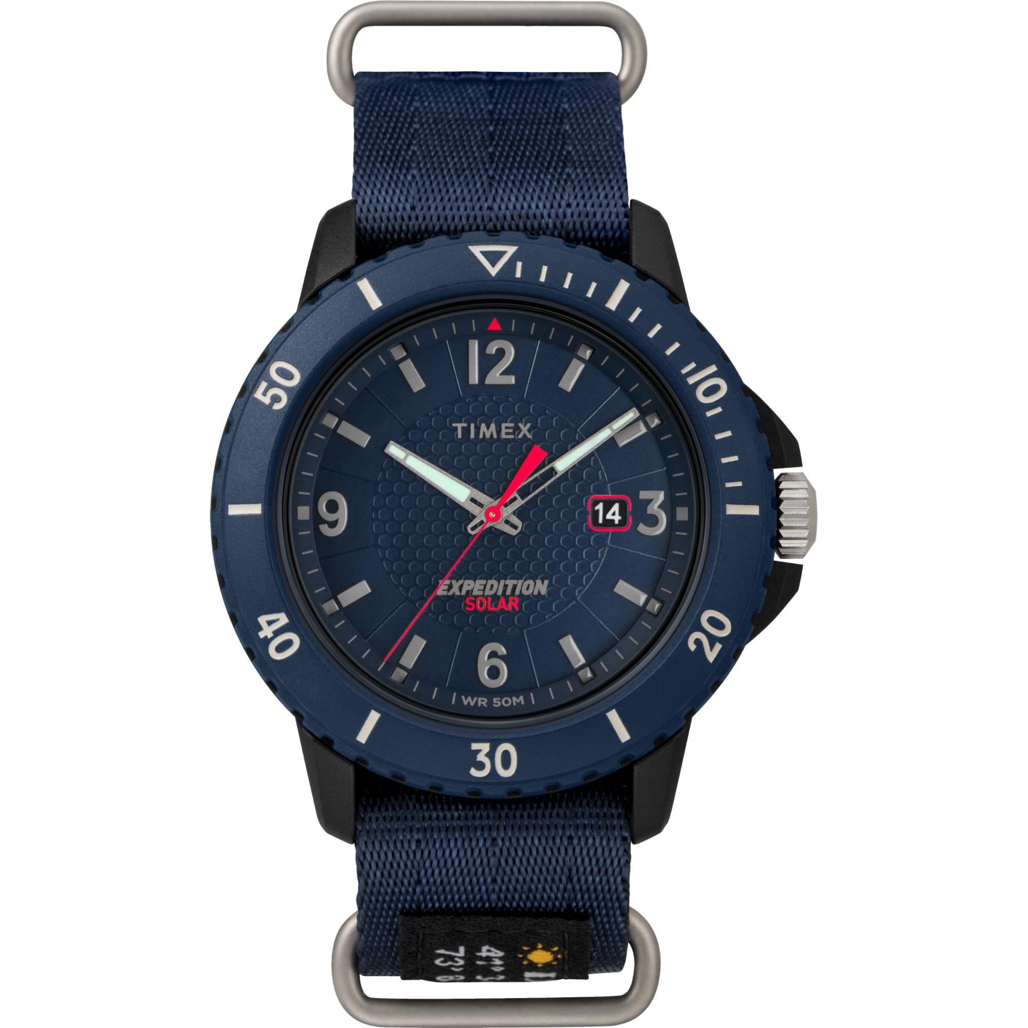 Timex Expedition 44mm Blaues Zifferblatt Stoff Herren Quarz Uhr TW4B14300