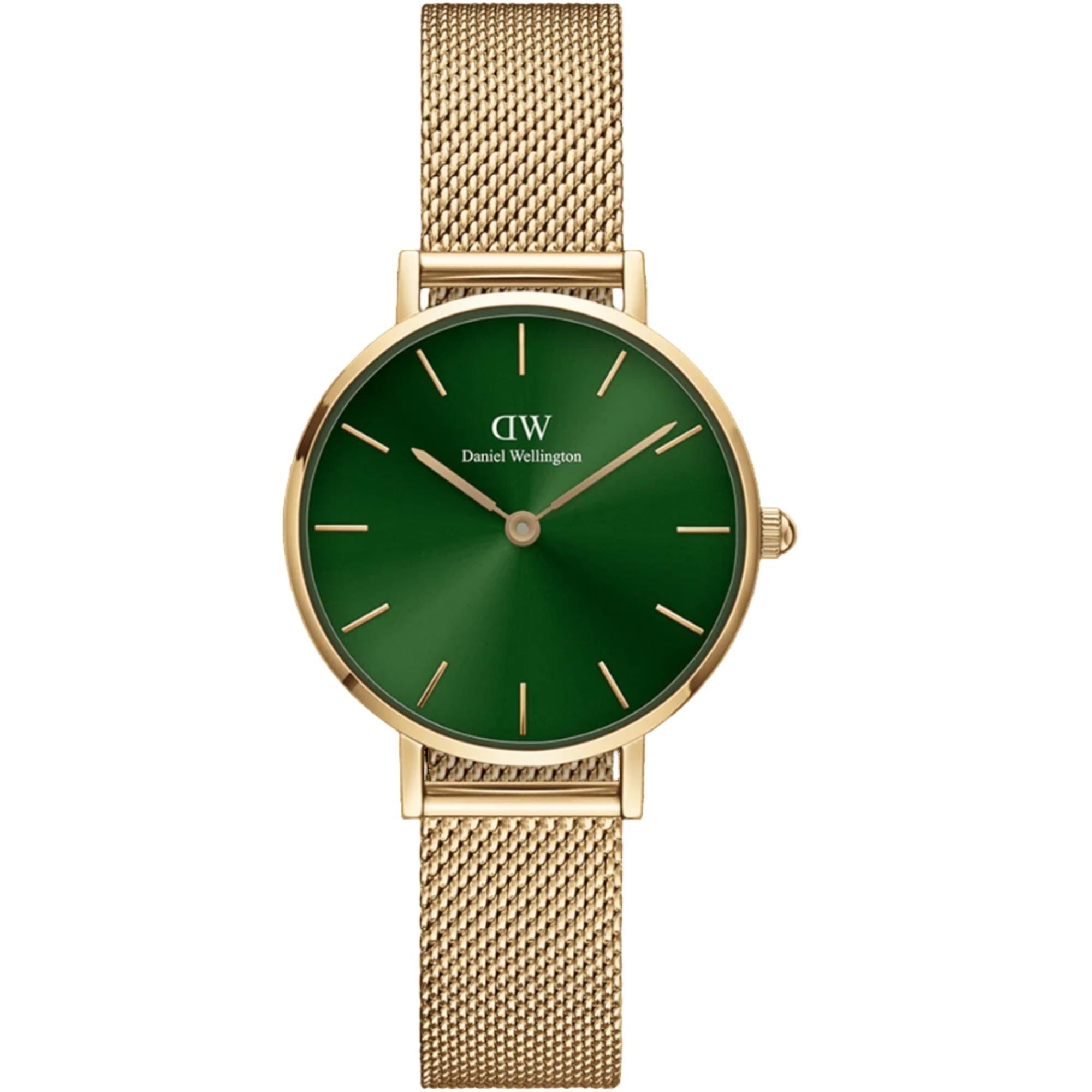 Daniel Wellington Petite 28mm Grünes Zifferblatt Stahl Damen Quarz Uhr DW00100479
