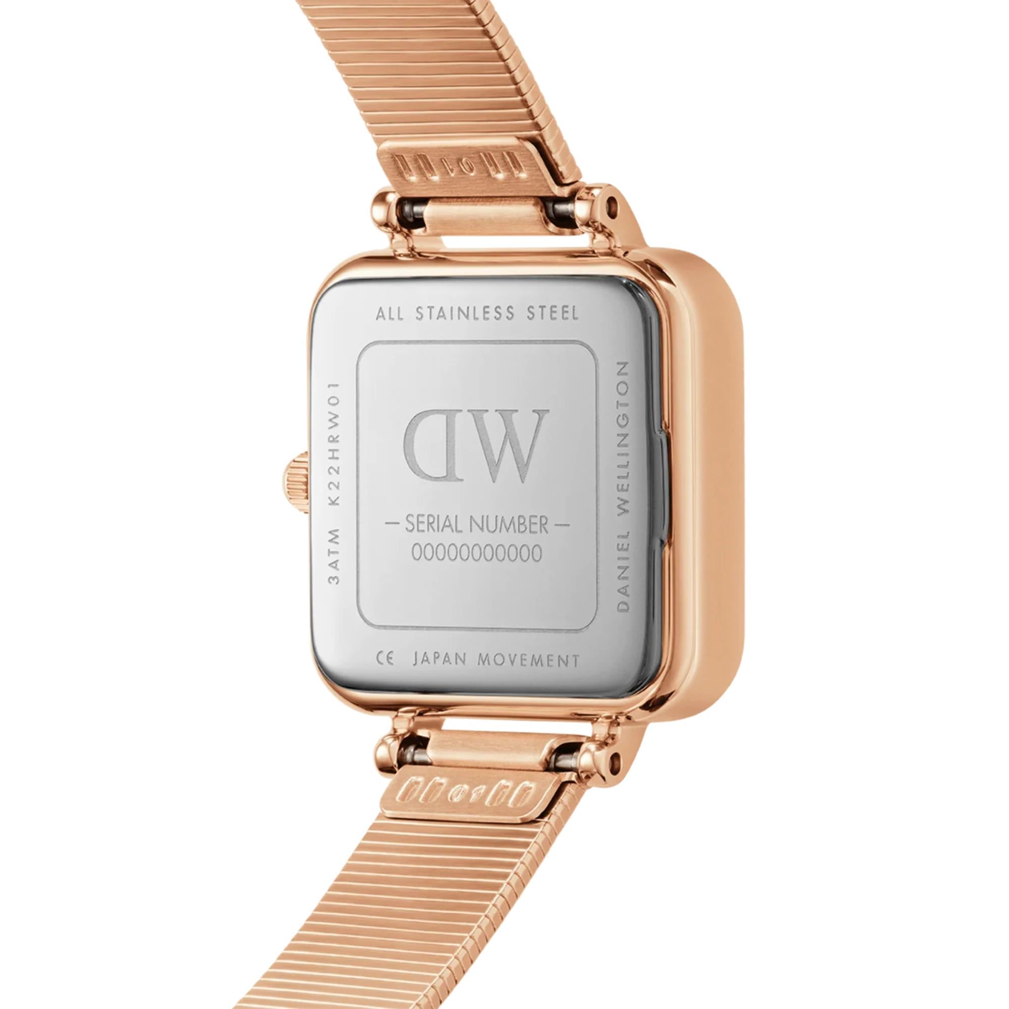Daniel Wellington Quadro 22mm Green Dial Steel Ladies Quartz Watch DW00100520