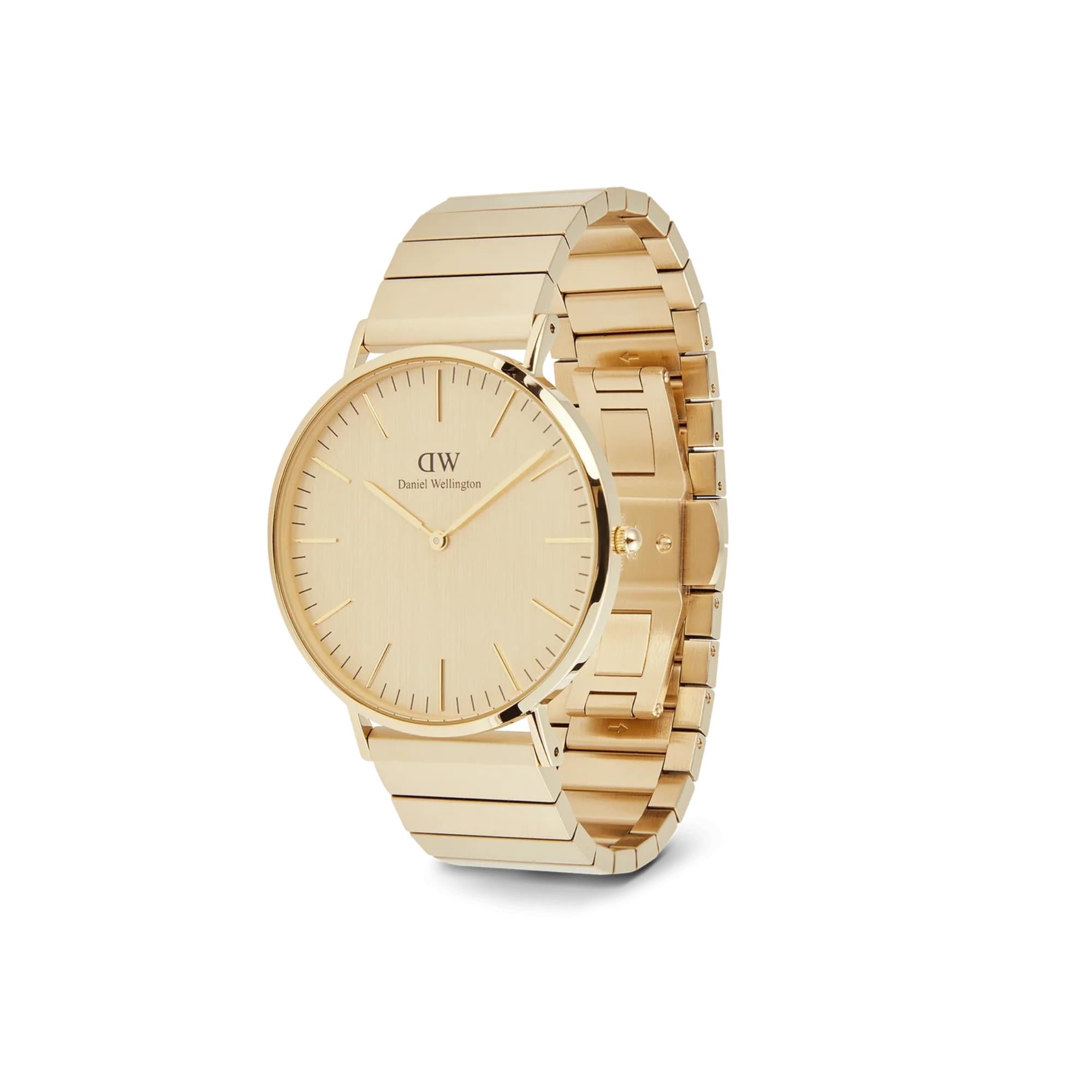 Daniel Wellington Classic 40mm Gold Dial Steel Mens Quartz Watch DW00100779