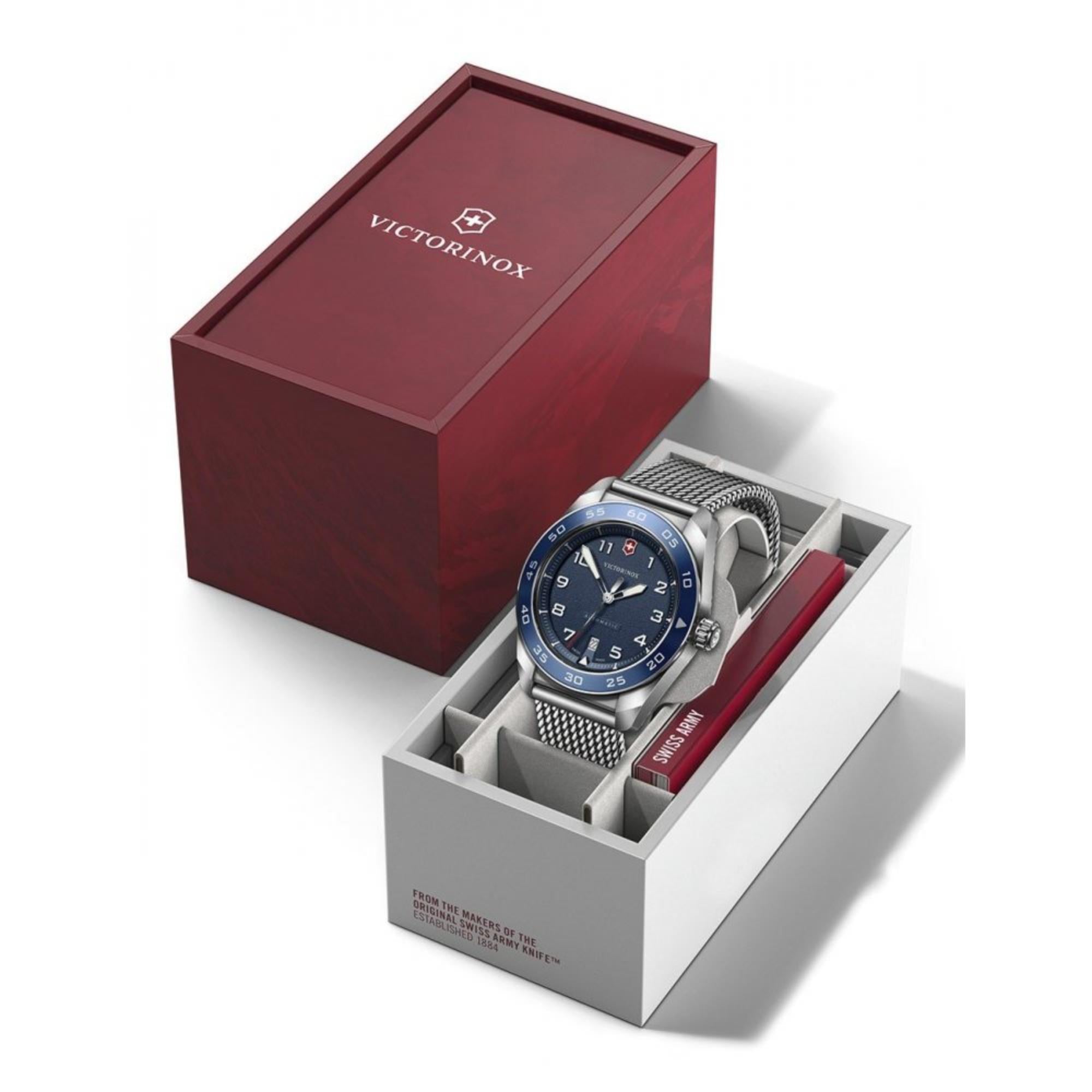 Victorinox Swiss Army 42mm Blue Dial Steel Mens Automatic Watch 242045