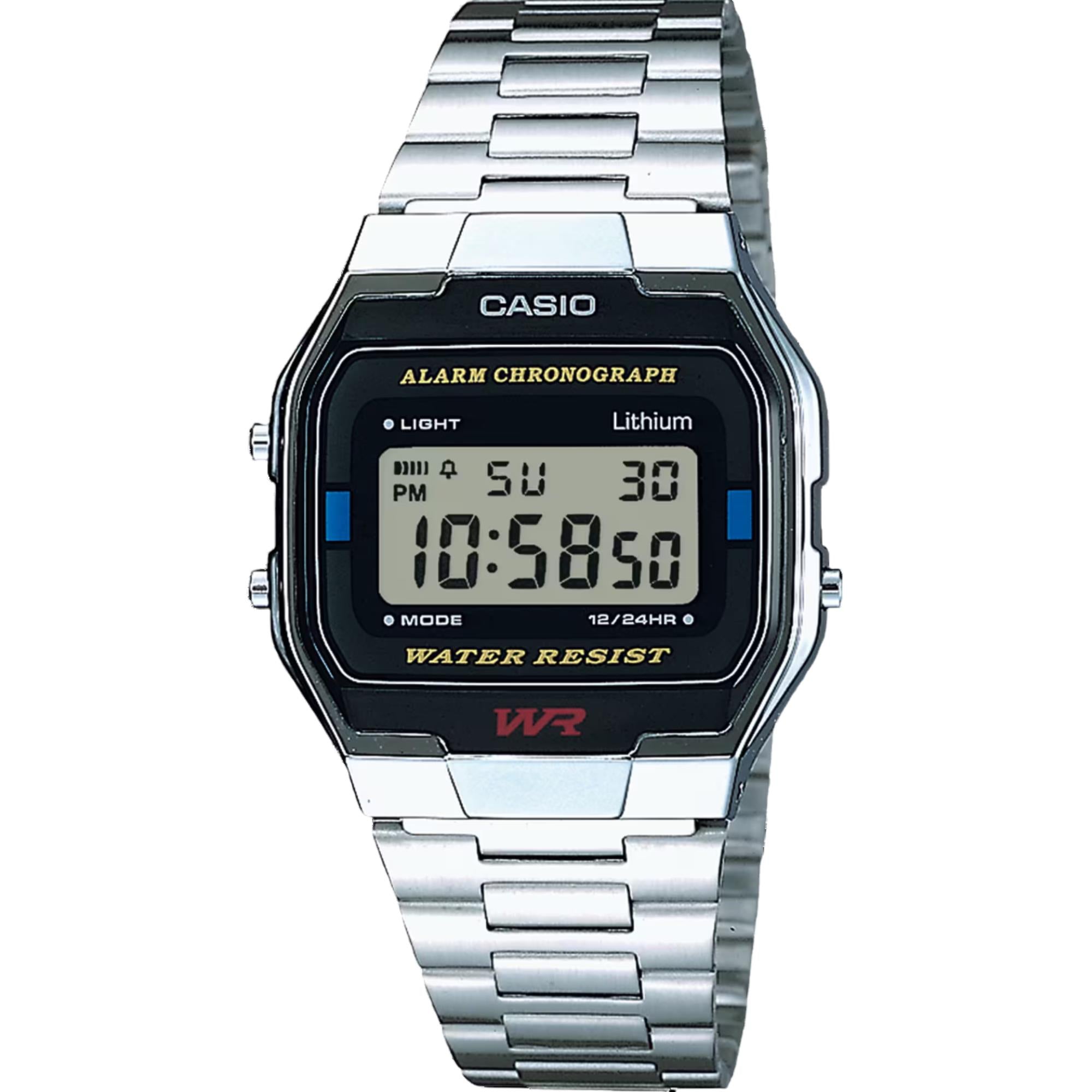 Casio Collection Quartz Digital Steel Strap Unisex Watch A163WA-1QES