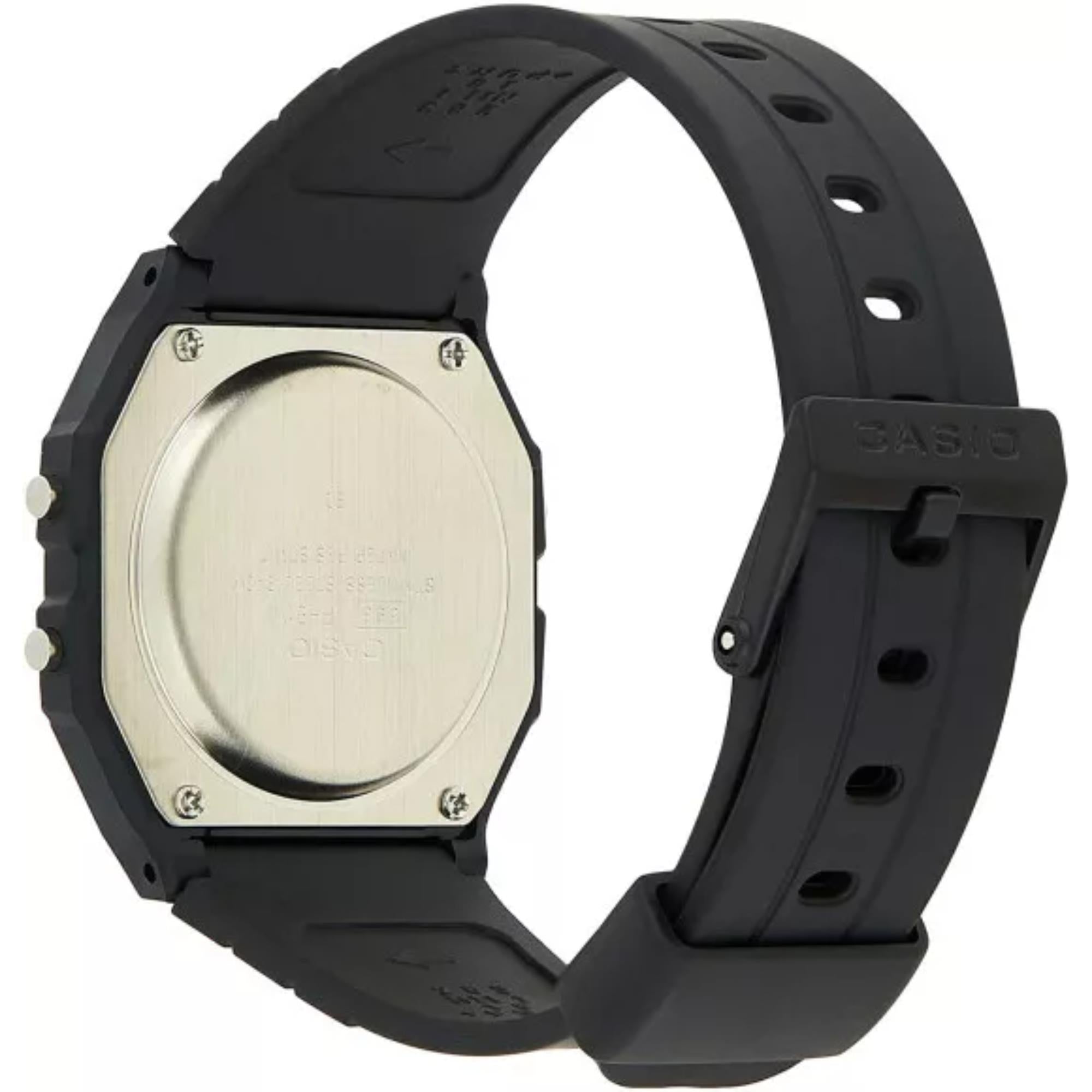 Casio Timeless Collection Digital Schwarzes Harzarmband Uhr F-91WB-1AEF