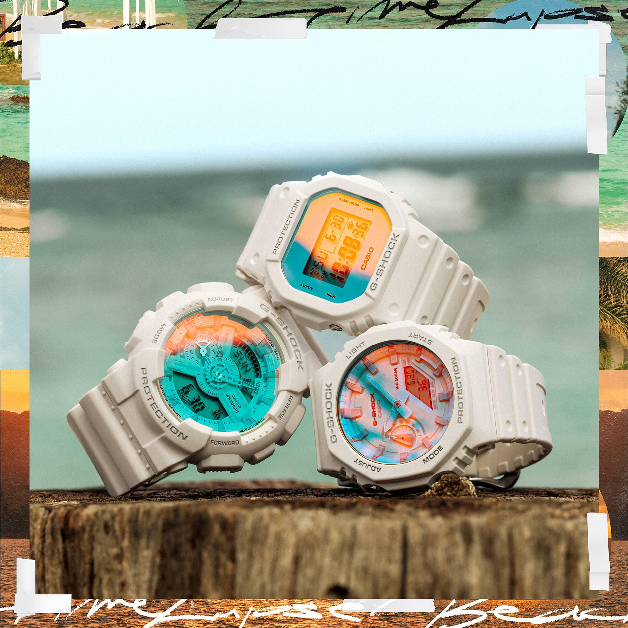 Casio G-Shock Digital Weißes Harzarmband Herren Uhr DW-5600TL-7ER
