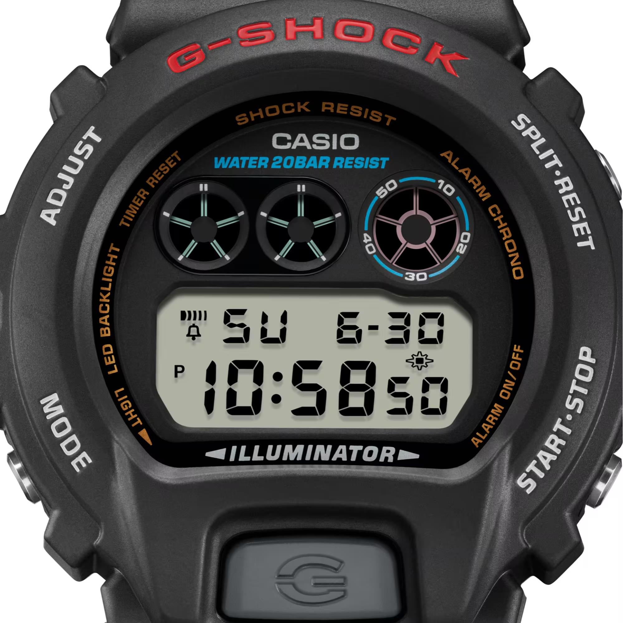 Casio G-Shock Classic Digital Schwarzes Harzarmband Herren Uhr DW-6900U-1ER