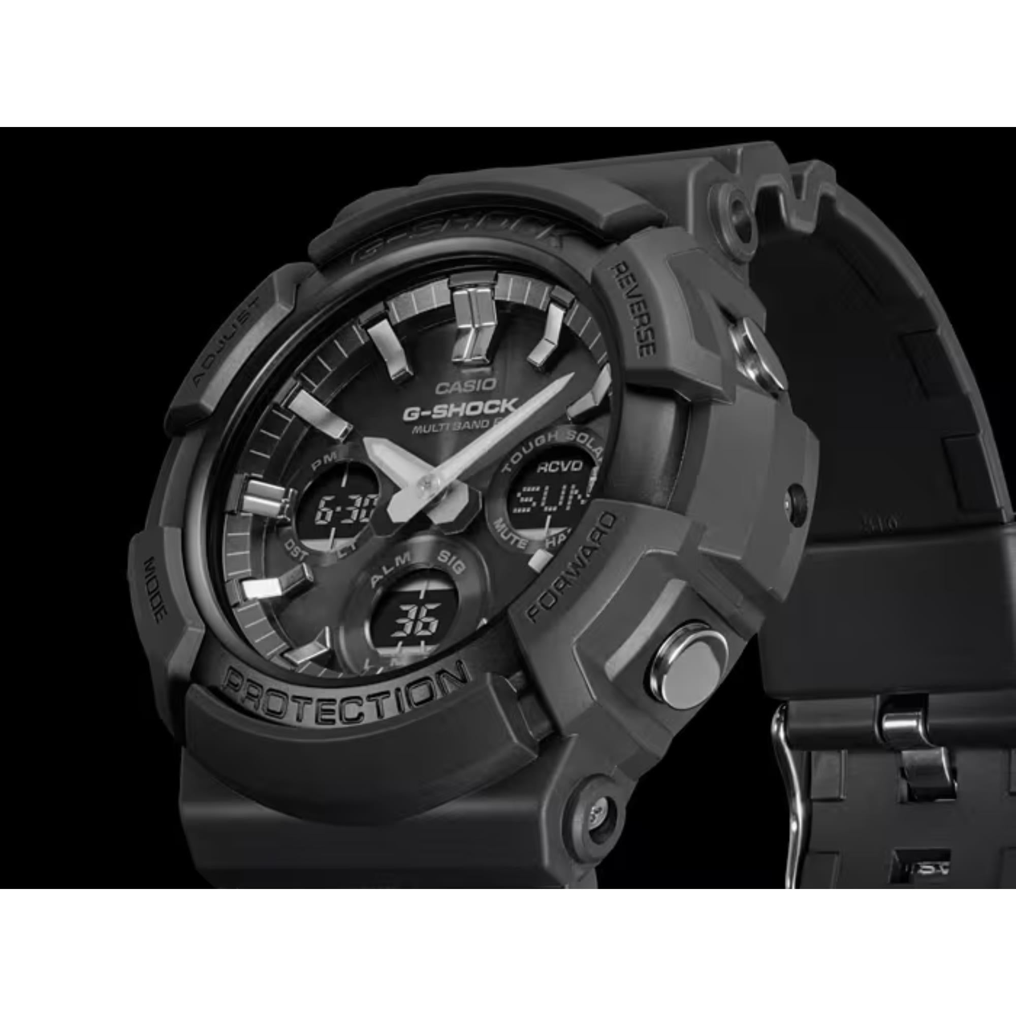 Casio G-Shock Solar Analogue-Digital Black Resin Strap Men's Watch GAW-100B-1AER