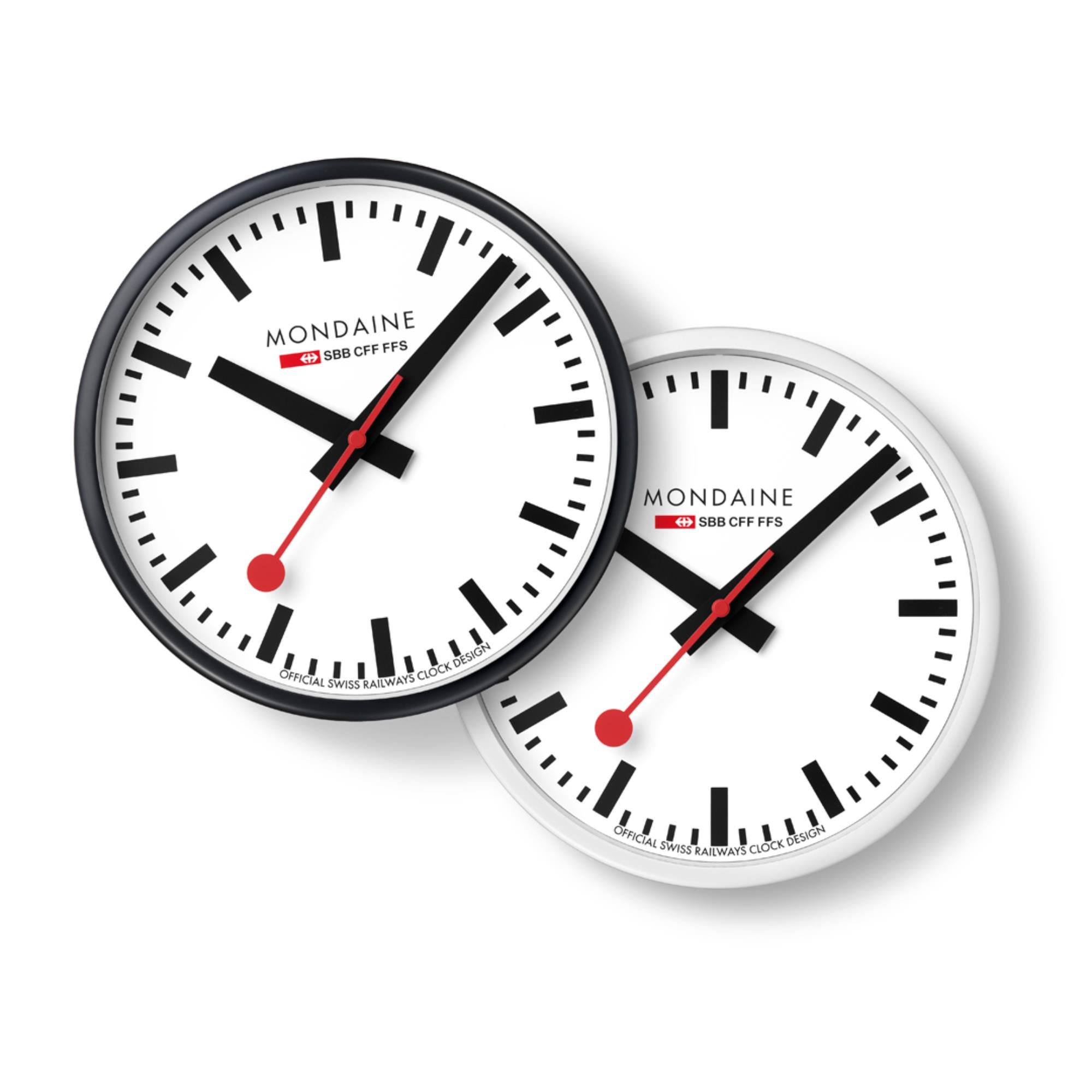 Mondaine Classic Black Frame White Dial Wall Clock A990.CLOCK.12SBB