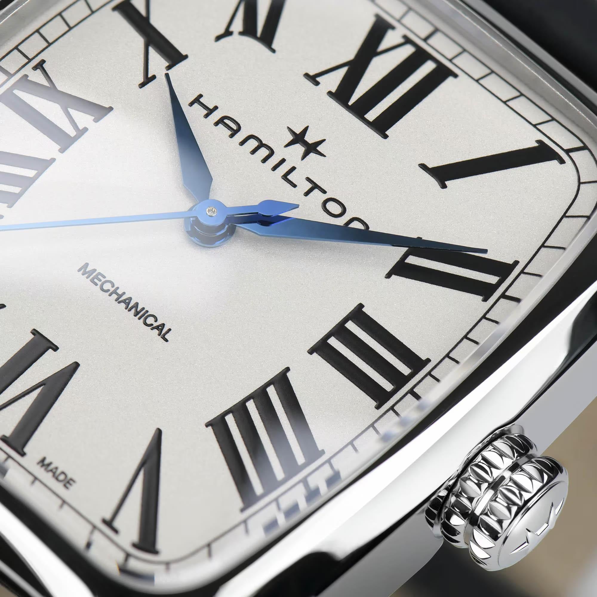 Hamilton American Classic 34mm White Dial Leather Ladies Mechanical Watch H13519711