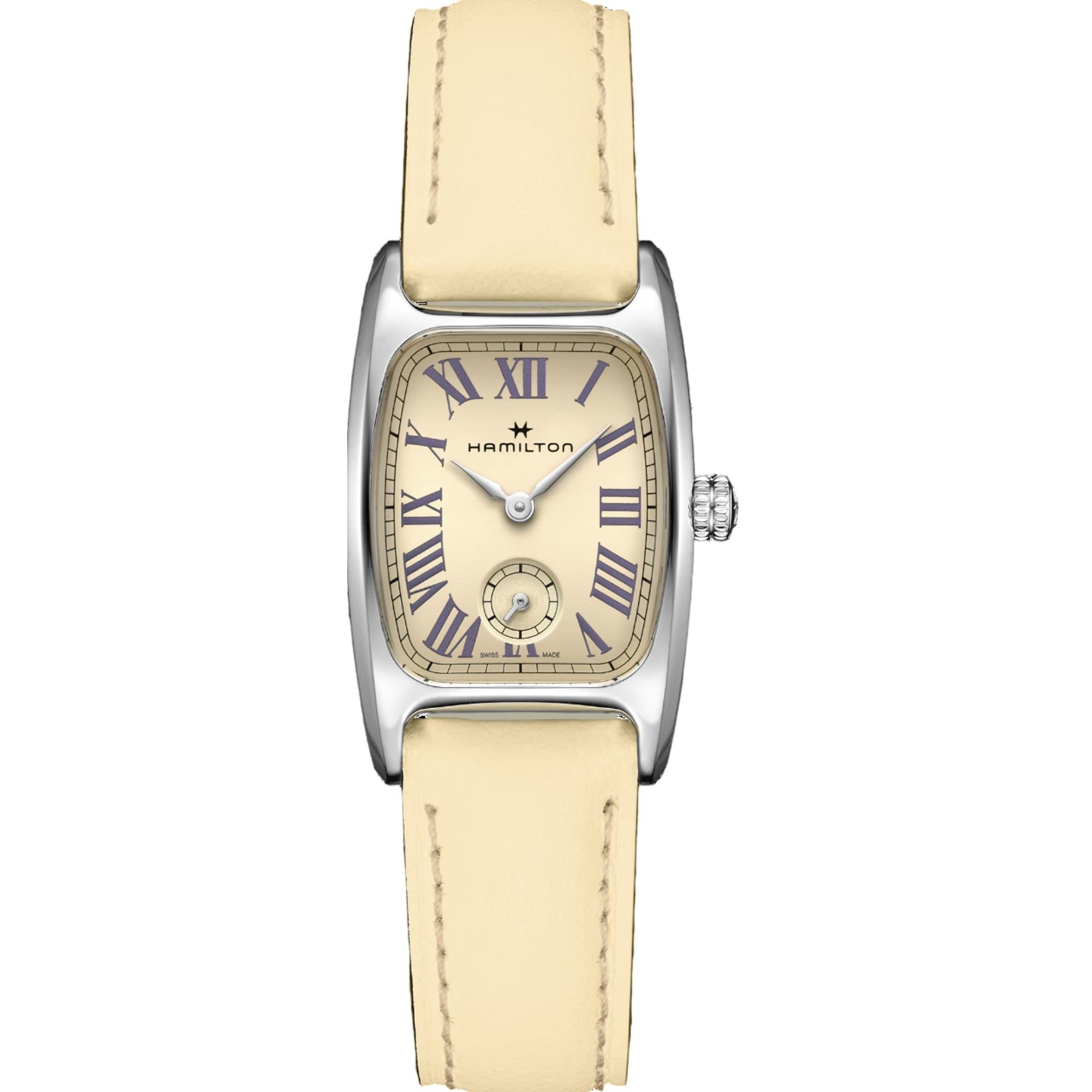 Hamilton American Classic 24mm Kleine Sekunde Beiges Zifferblatt Leder Damen Quarz Uhr H13321821