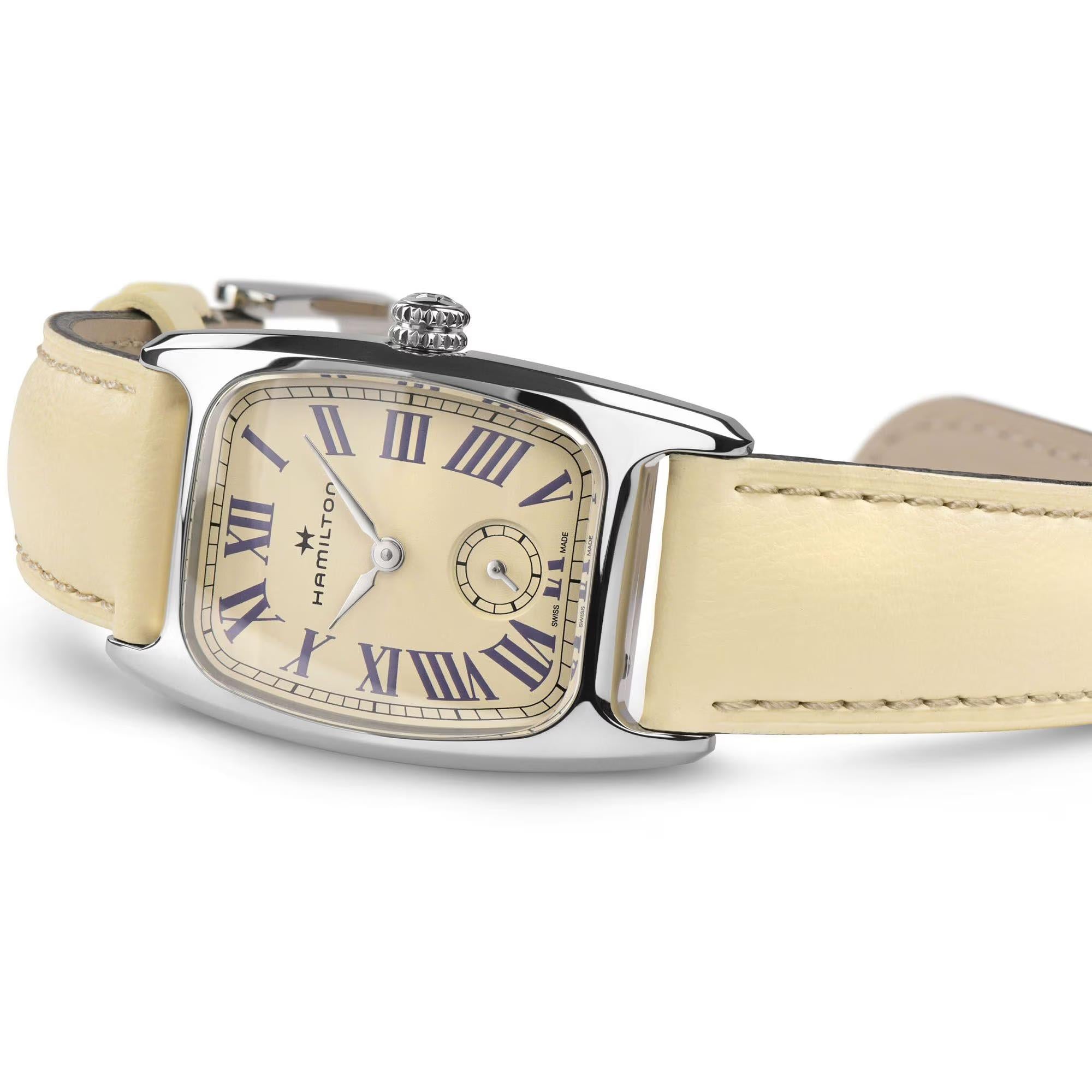 Hamilton American Classic 24mm Kleine Sekunde Beiges Zifferblatt Leder Damen Quarz Uhr H13321821