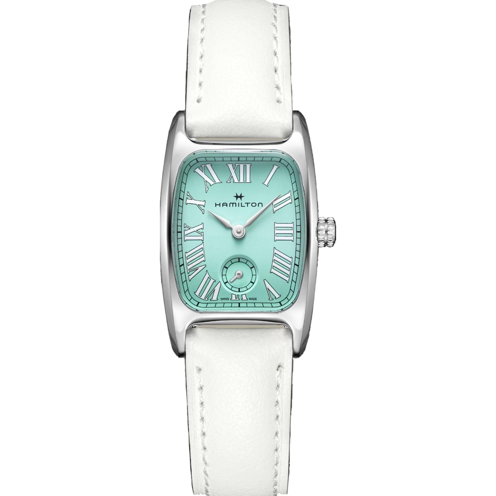 Hamilton American Classic 24mm Kleine Sekunde Grünes Zifferblatt Leder Damen Quarz Uhr H13321861