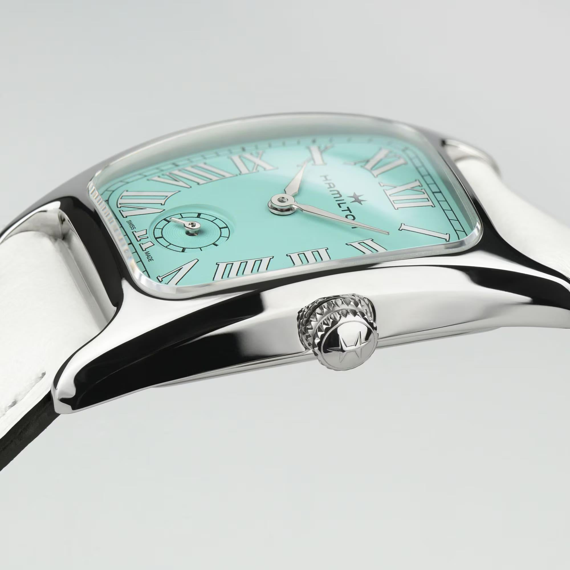 Hamilton American Classic 24mm Kleine Sekunde Grünes Zifferblatt Leder Damen Quarz Uhr H13321861