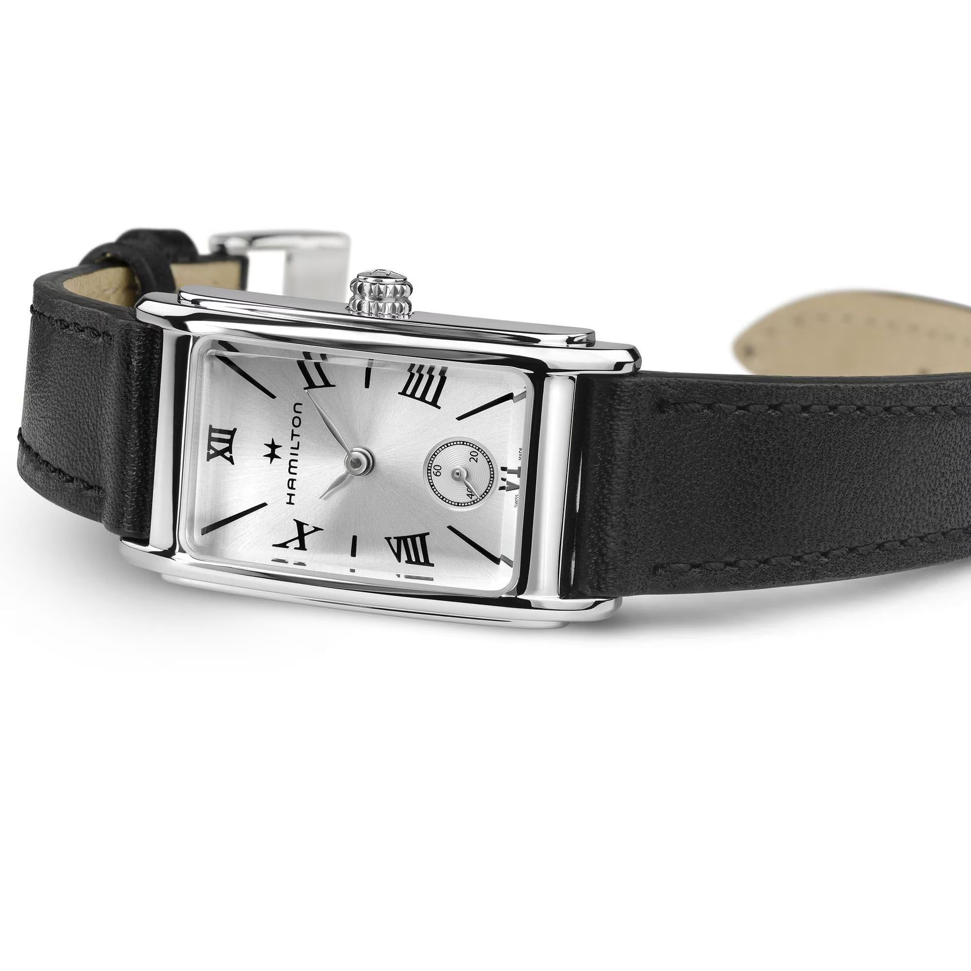 Hamilton American Classic 19mm Silver Dial Leather Ladies Quartz Watch H11221750