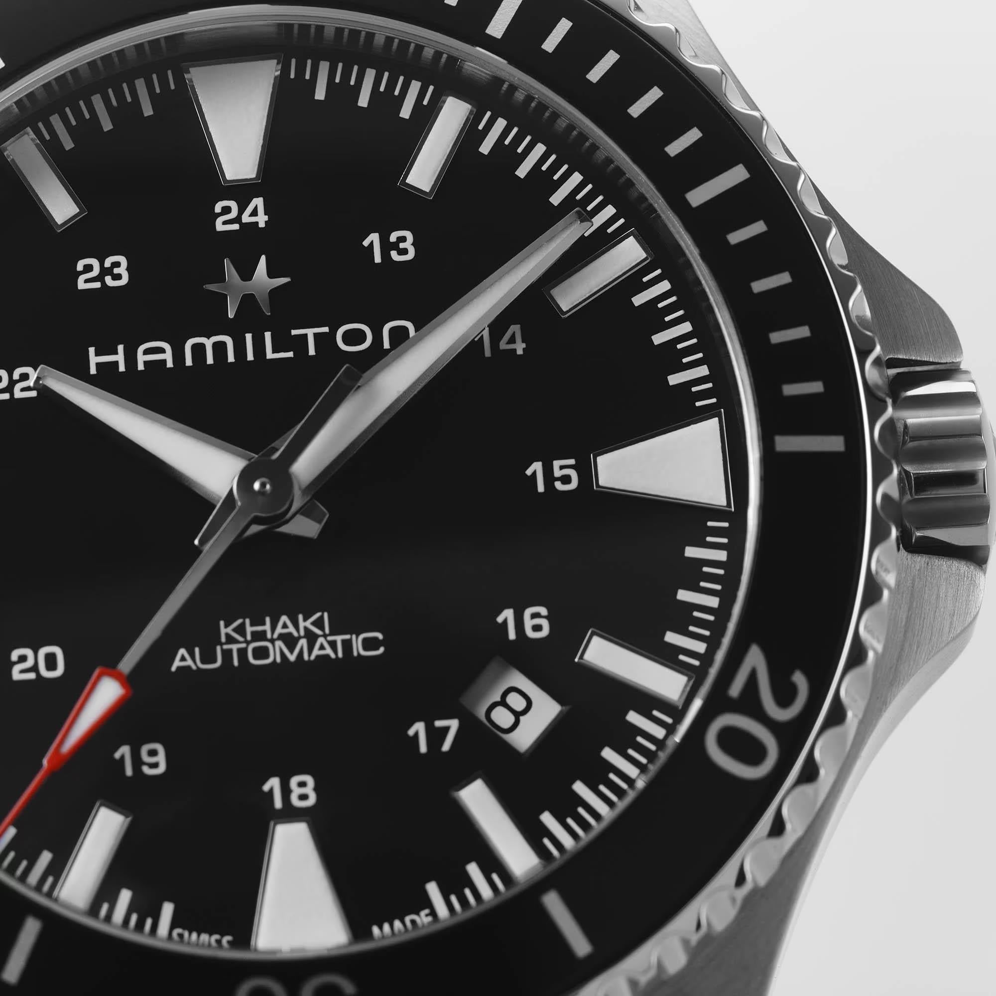 Hamilton Khaki Navy 40mm Black Dial Steel Mens Automatic Watch H82335131