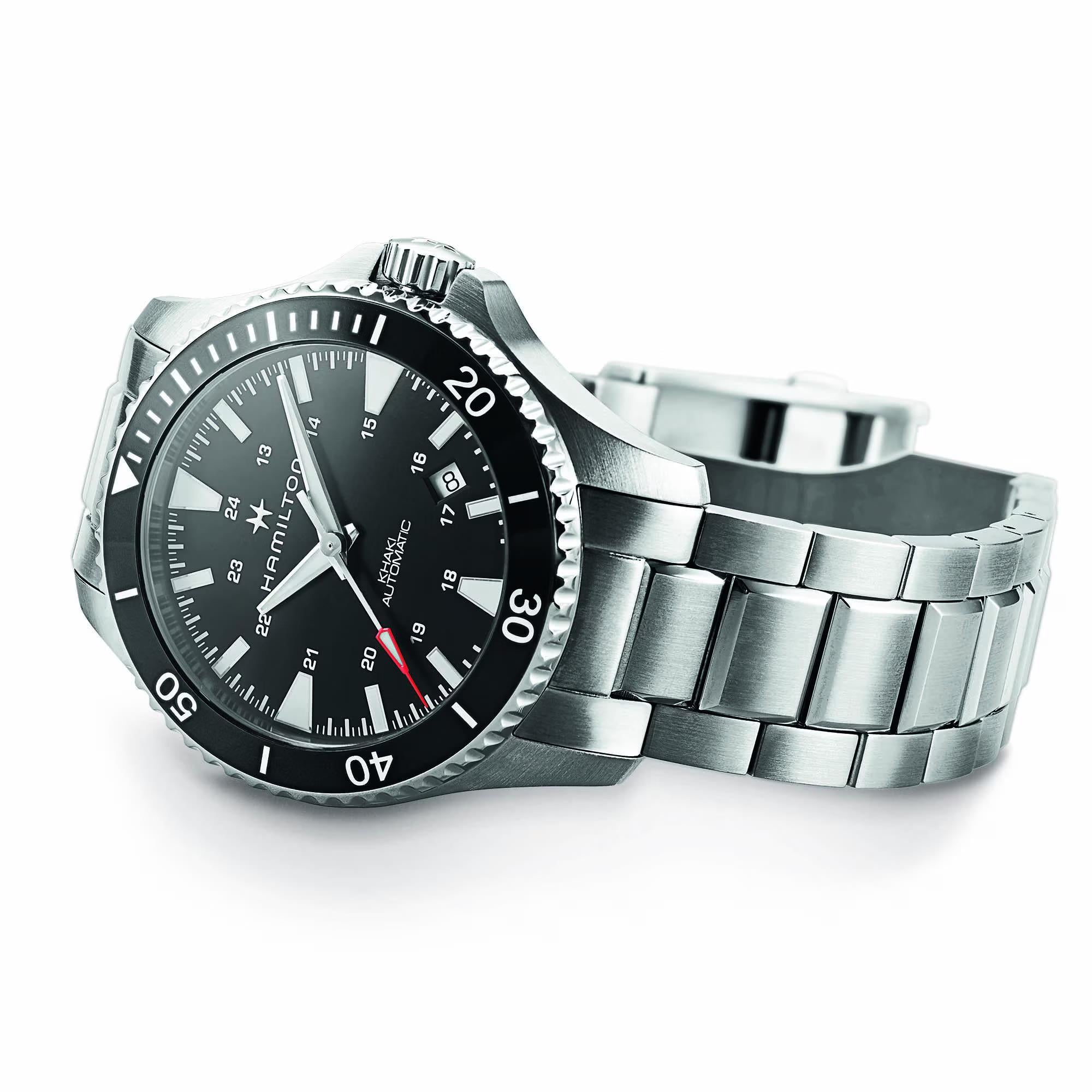 Hamilton Khaki Navy 40mm Black Dial Steel Mens Automatic Watch H82335131