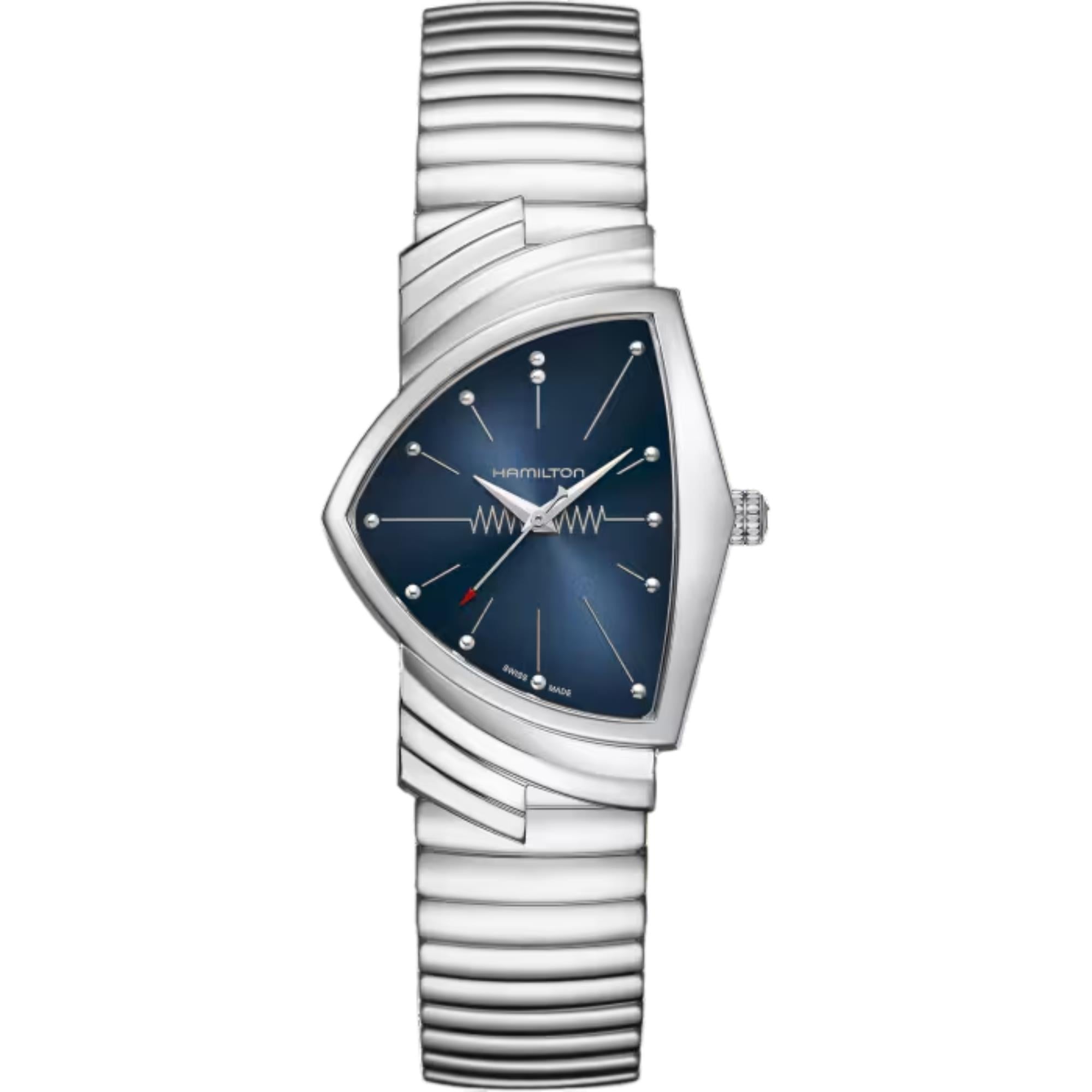 Hamilton Ventura 32mm blaue Zifferblatt Stahl Quarz Uhr H24411142