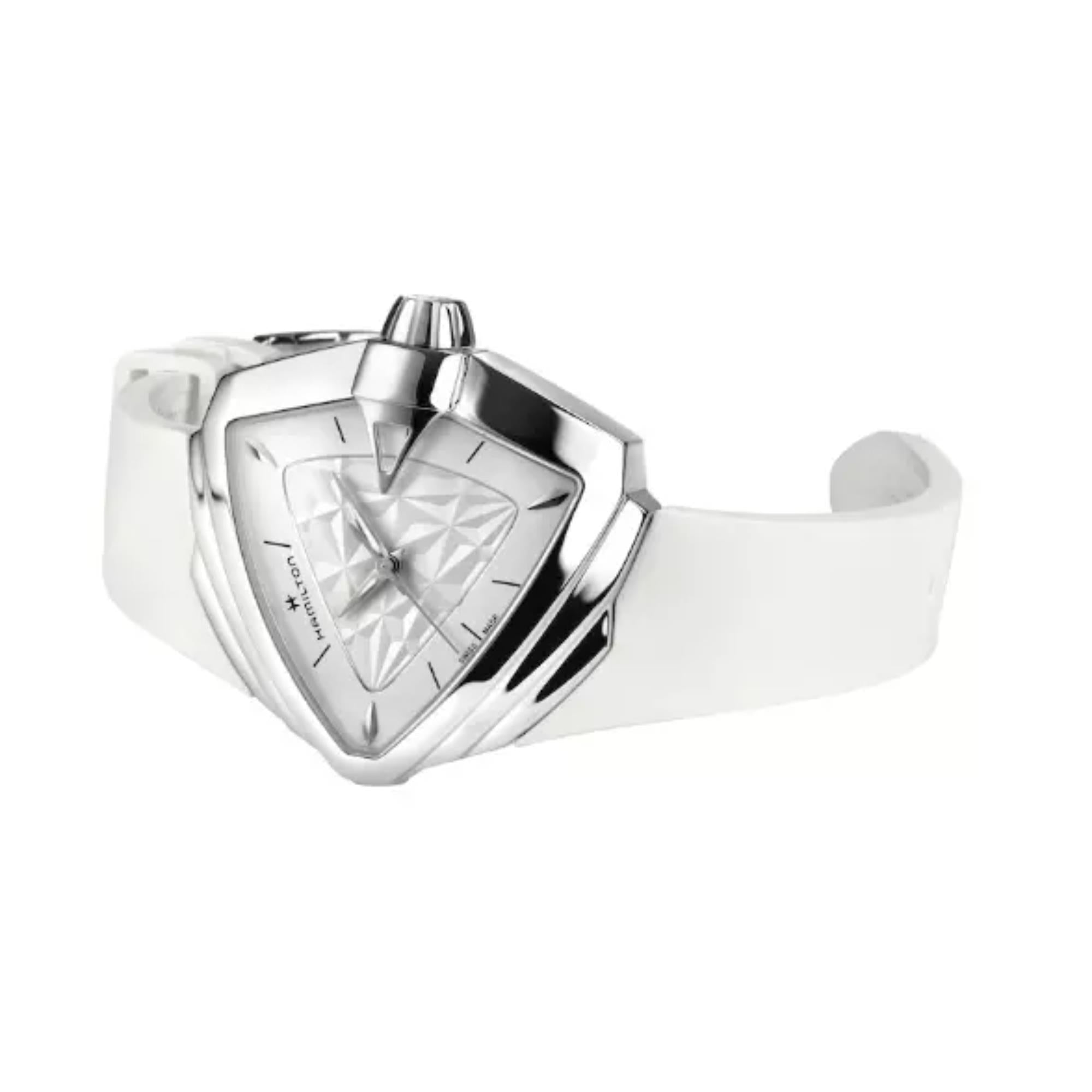 Hamilton Ventura 34mm Perlmutt Zifferblatt Gummi Quarz Uhr H24251391