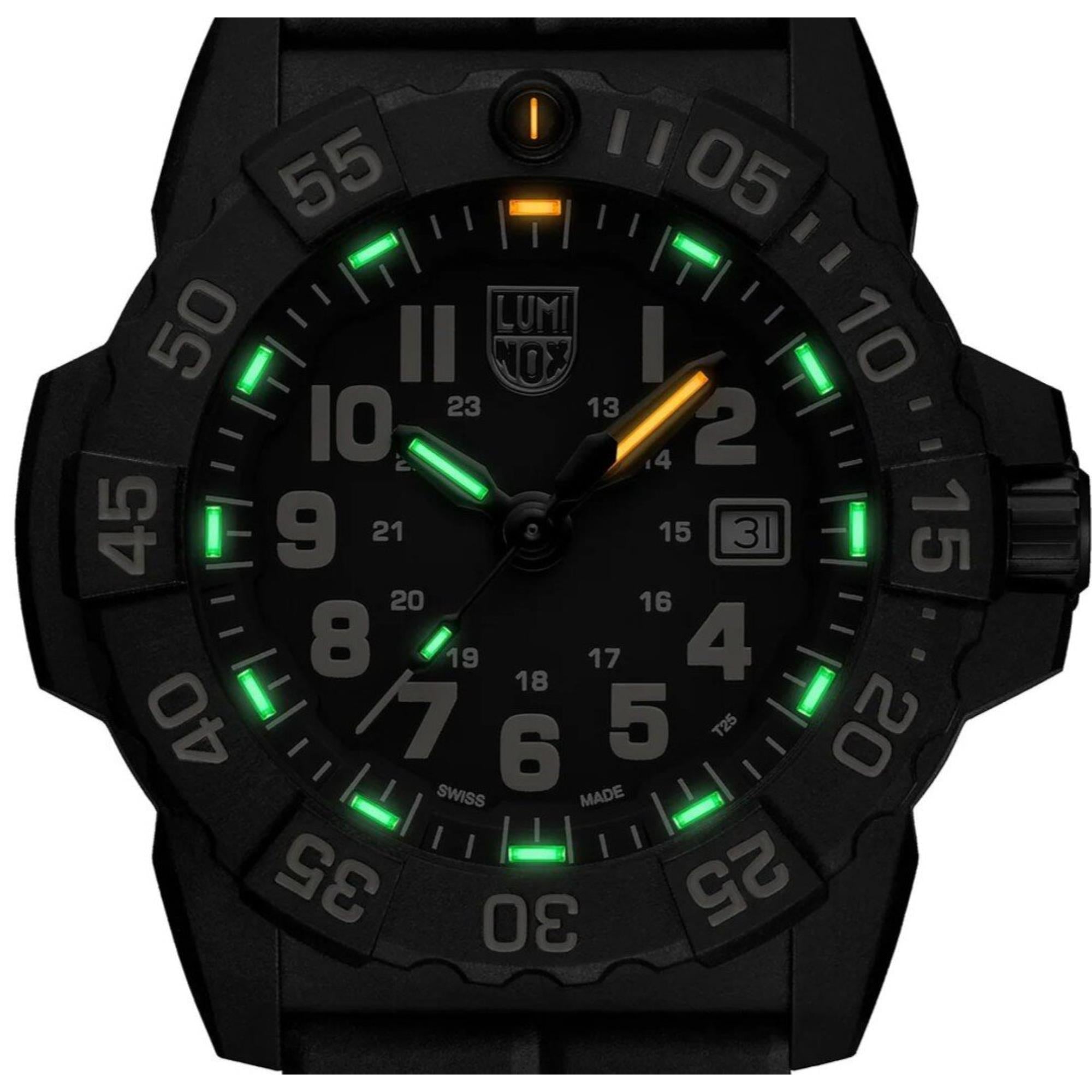 Luminox Seal 45mm Black Dial Rubber Mens Quartz Watch XS.3510