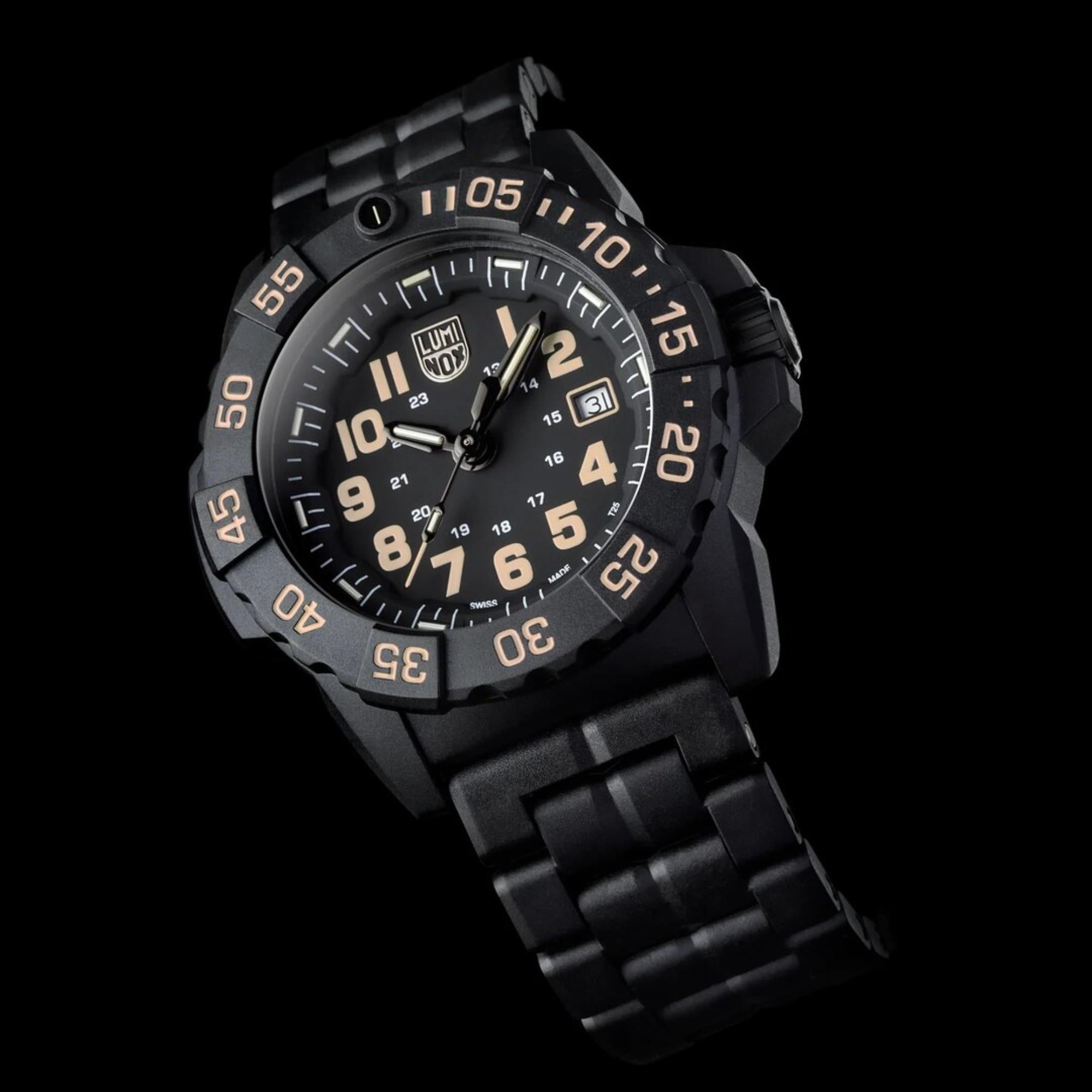 Luminox Seal 45mm Black Dial Rubber Mens Quartz Watch XS.3510