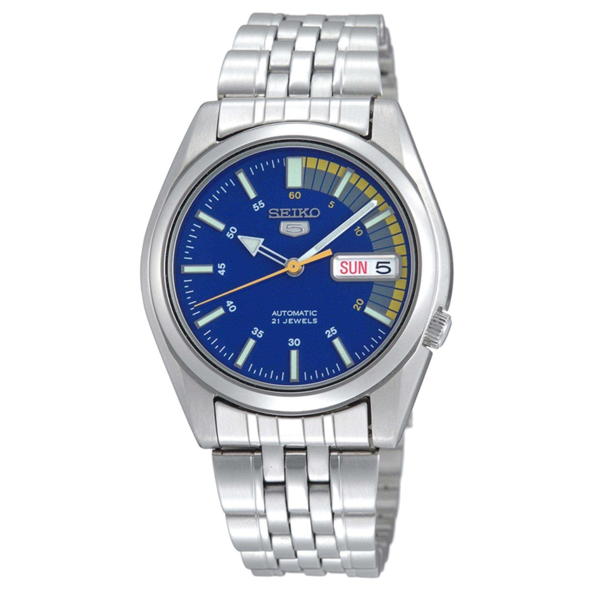 Seiko 5 Automatic Blue Dial Steel Strap Men's Watch SNK371K1