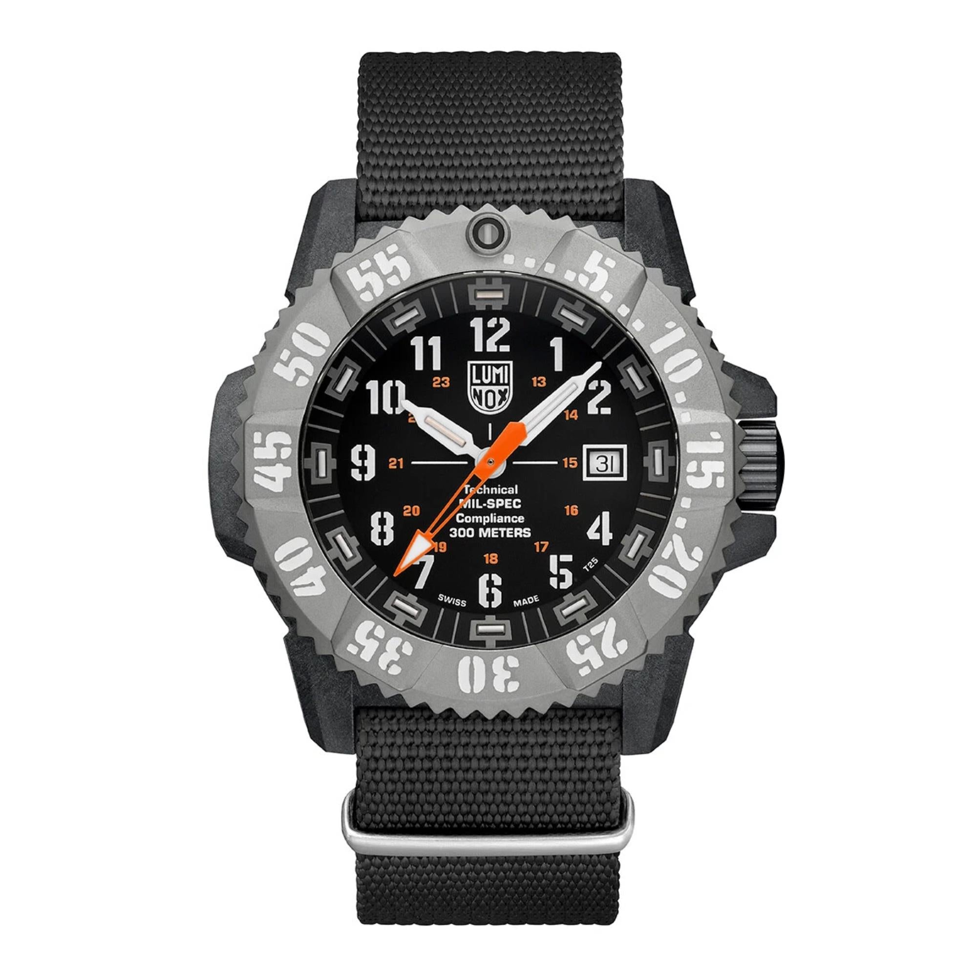 Luminox MIL-SPEC 46mm Schwarzes Zifferblatt Gummiband Herren Quarz Uhr XL.3359.SET
