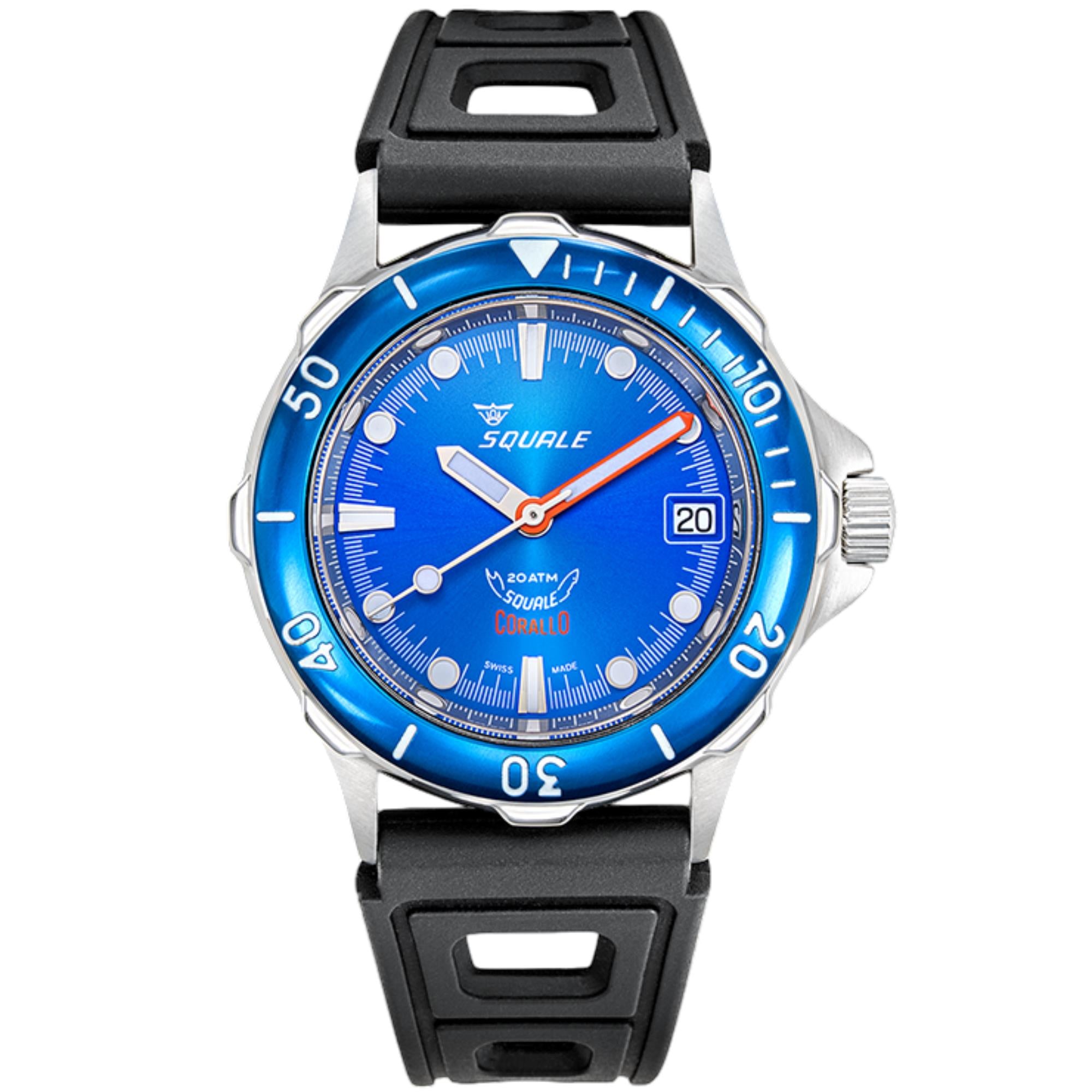 Squale Corallo NOS 2008 Automatic Sunray Men's Watch CORALBLBL.RBK