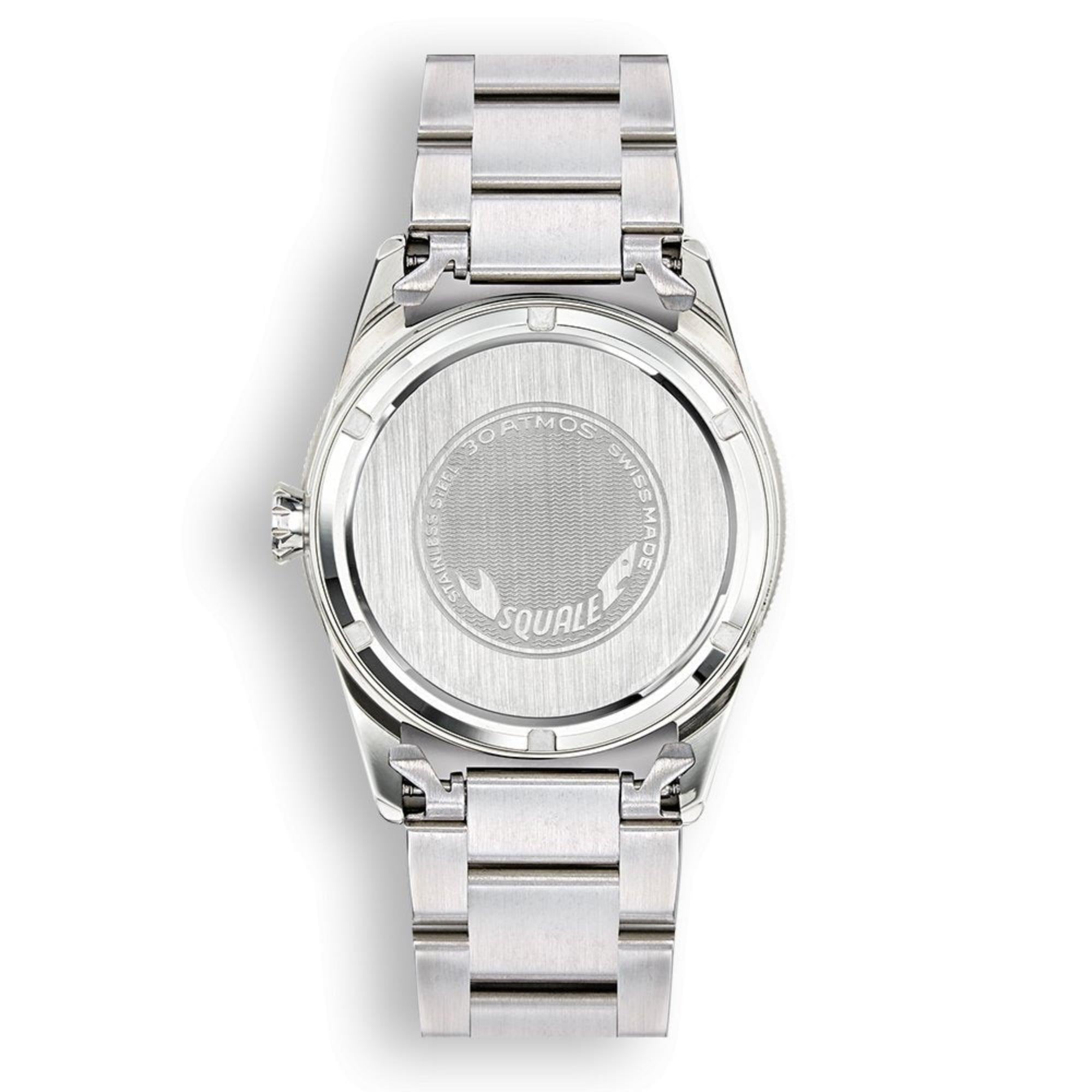 Squale Sub-39 GMT Vintage Automatik Schwarzes Zifferblatt Stahlband Herrenarmbanduhr SUB39GMTV.BR22