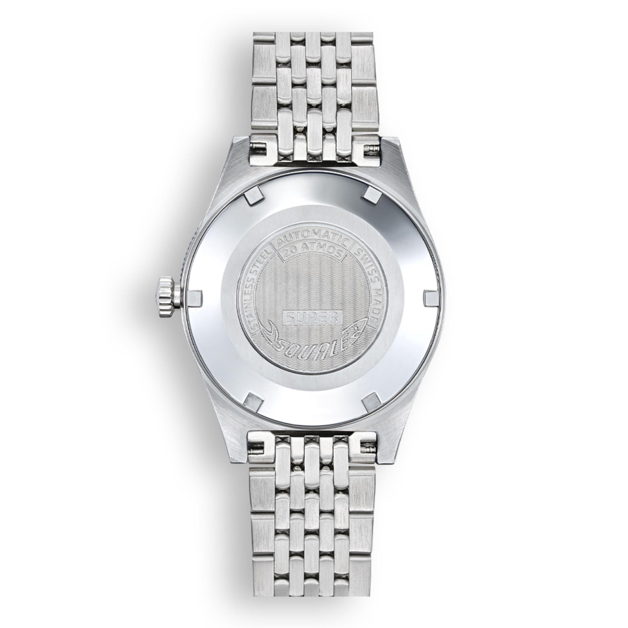 Squale Super-Squale Sunray Automatik Braunes Zifferblatt Stahlband Herrenarmbanduhr SUPERSSBW.AC