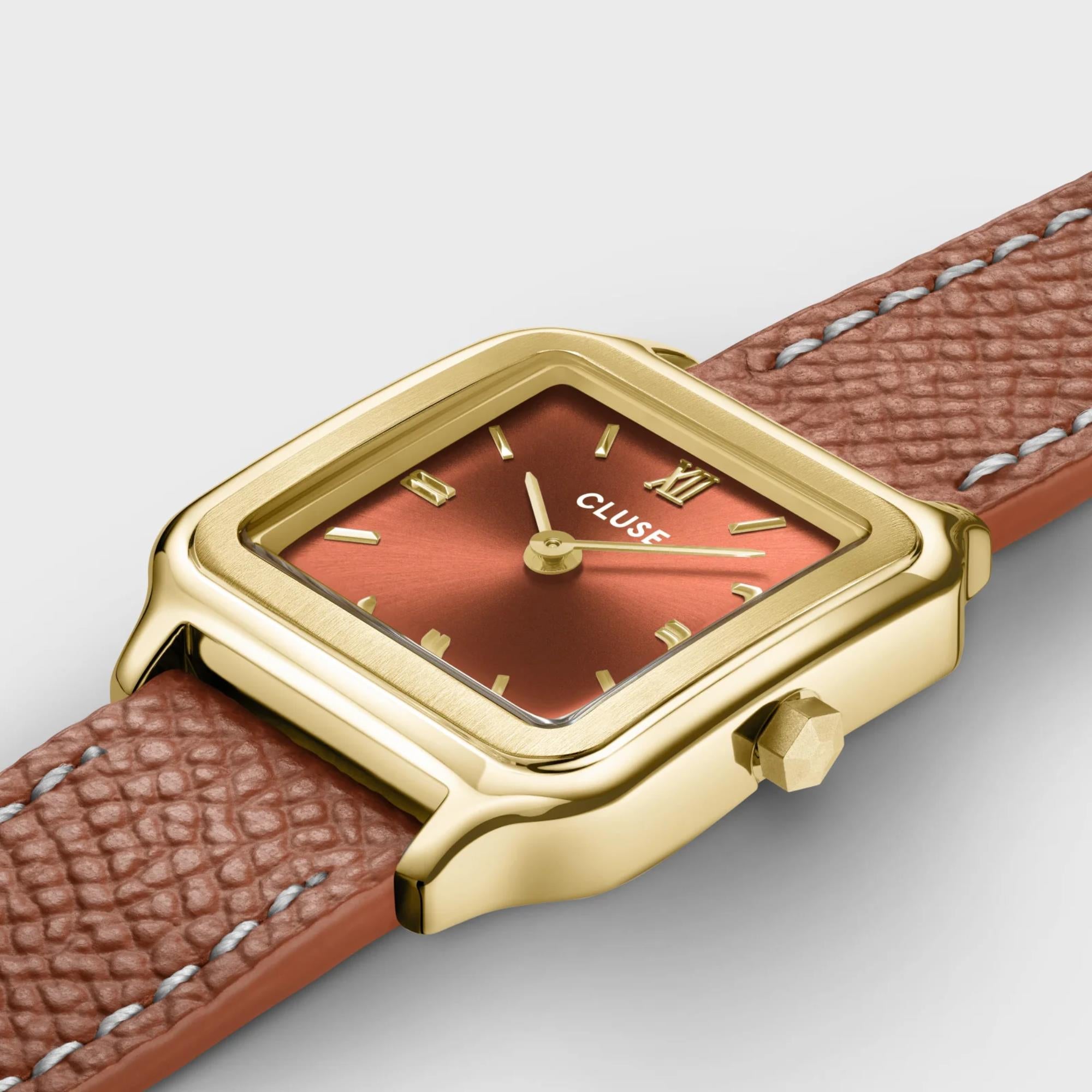 Orologio da donna CLUSE Gracieuse Petite quarzo con quadrante marrone e cinturino in pelle CW11810
