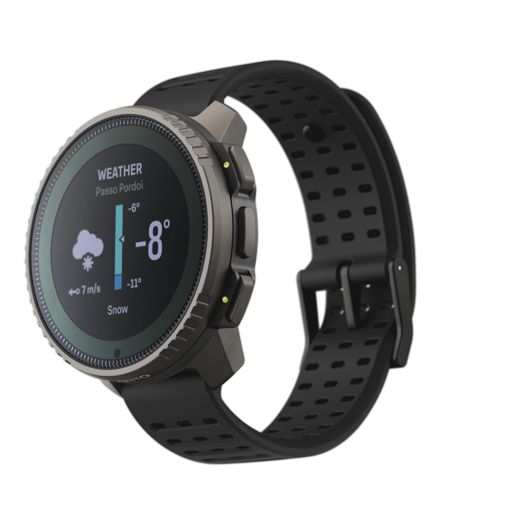 Suunto Vertical Titanium Solar Black Digital Silicone Smart Watch SS050858000