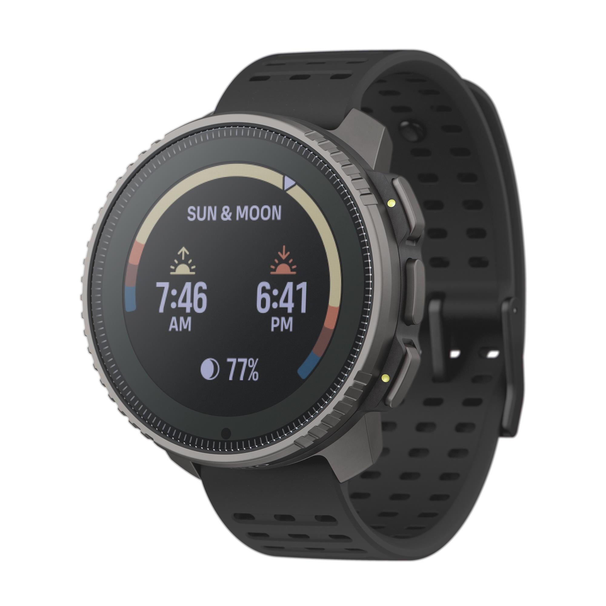 Suunto Vertical Titanium Solar Black Digital Silicone Smart Watch SS050858000