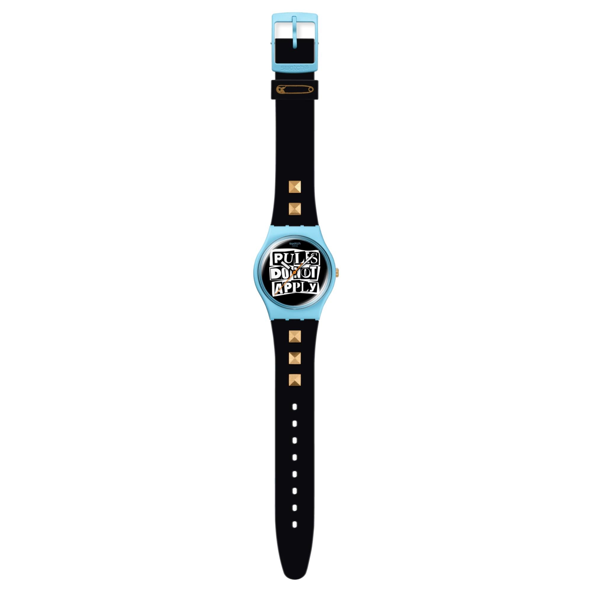 Swatch No Rules Broken Rules Black Dial Silicone Watch SO31L101