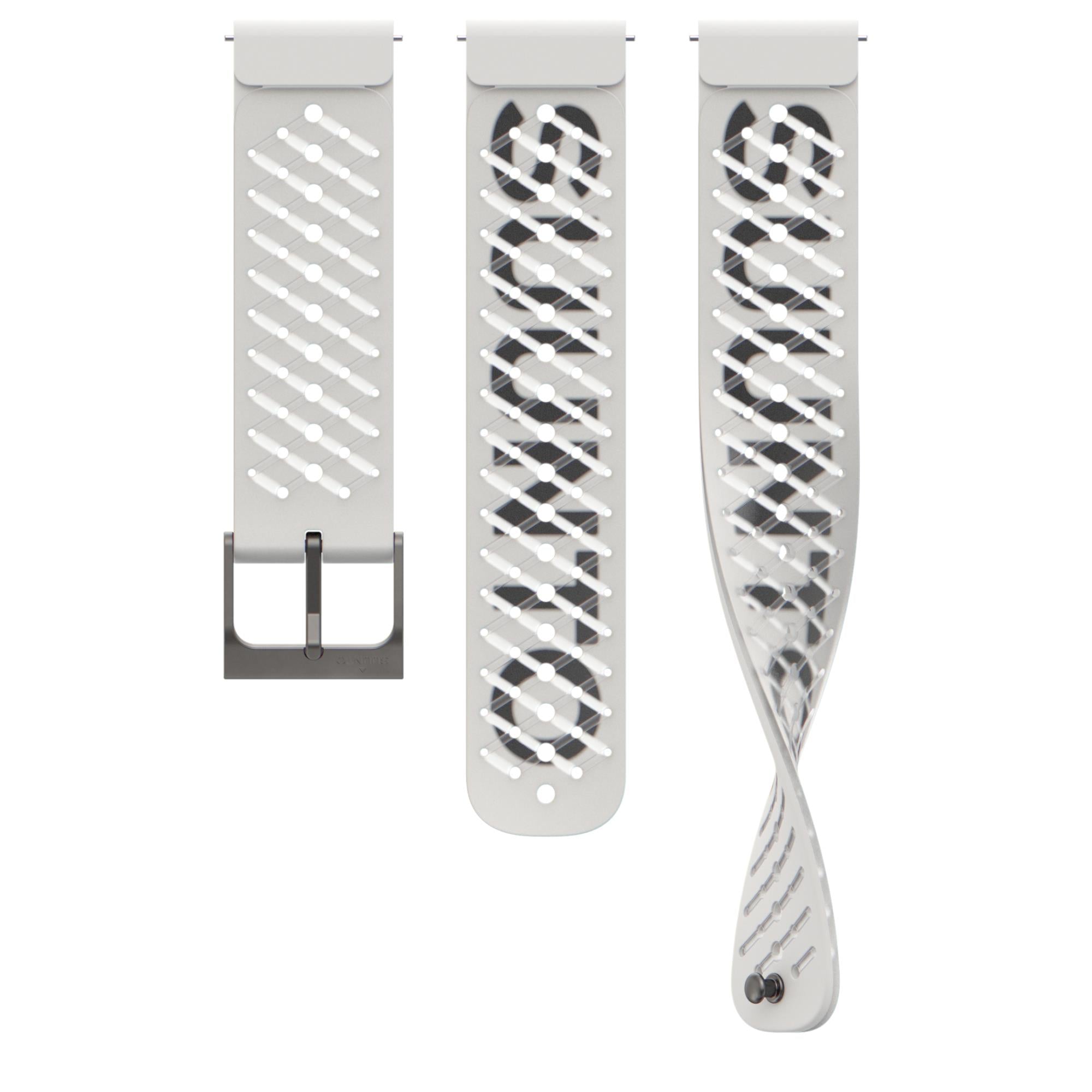 Suunto SS050959000 Athletic Pearl White 5 Silicone Watch Strap
