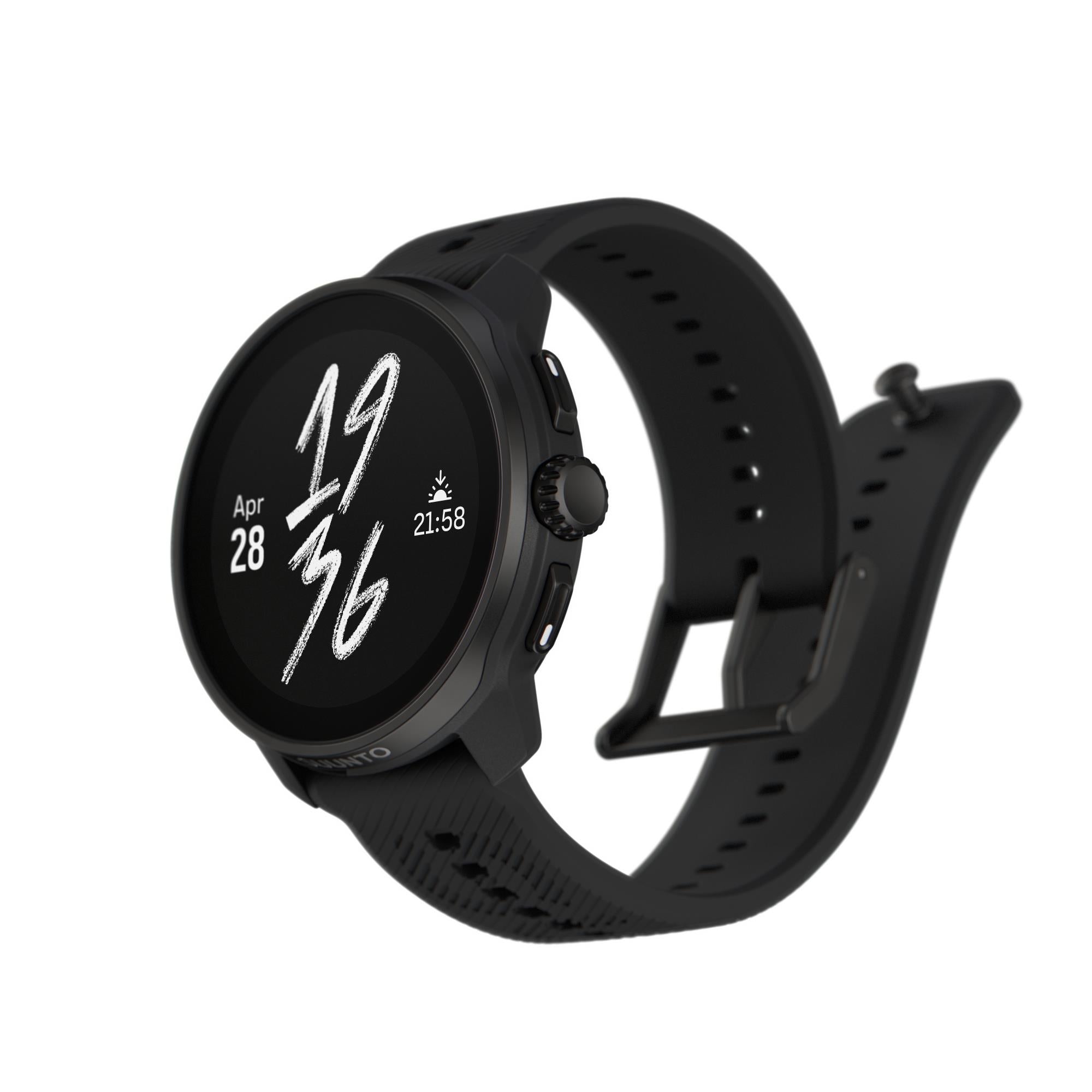 Suunto Race S All Black AMOLED Digital Silikon Smart Fitness Uhr SS051013000