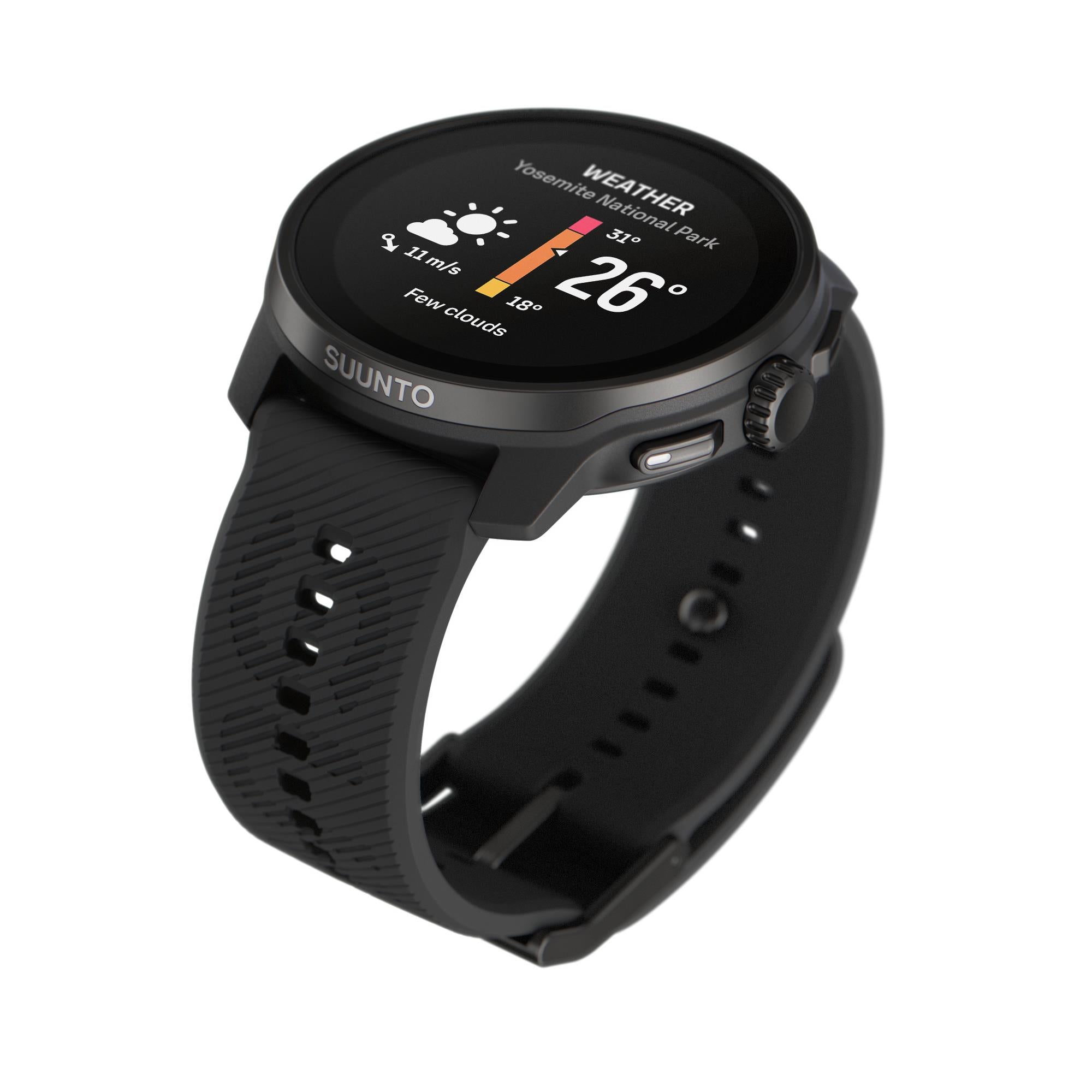 Suunto Race S All Black AMOLED Digital Silikon Smart Fitness Uhr SS051013000