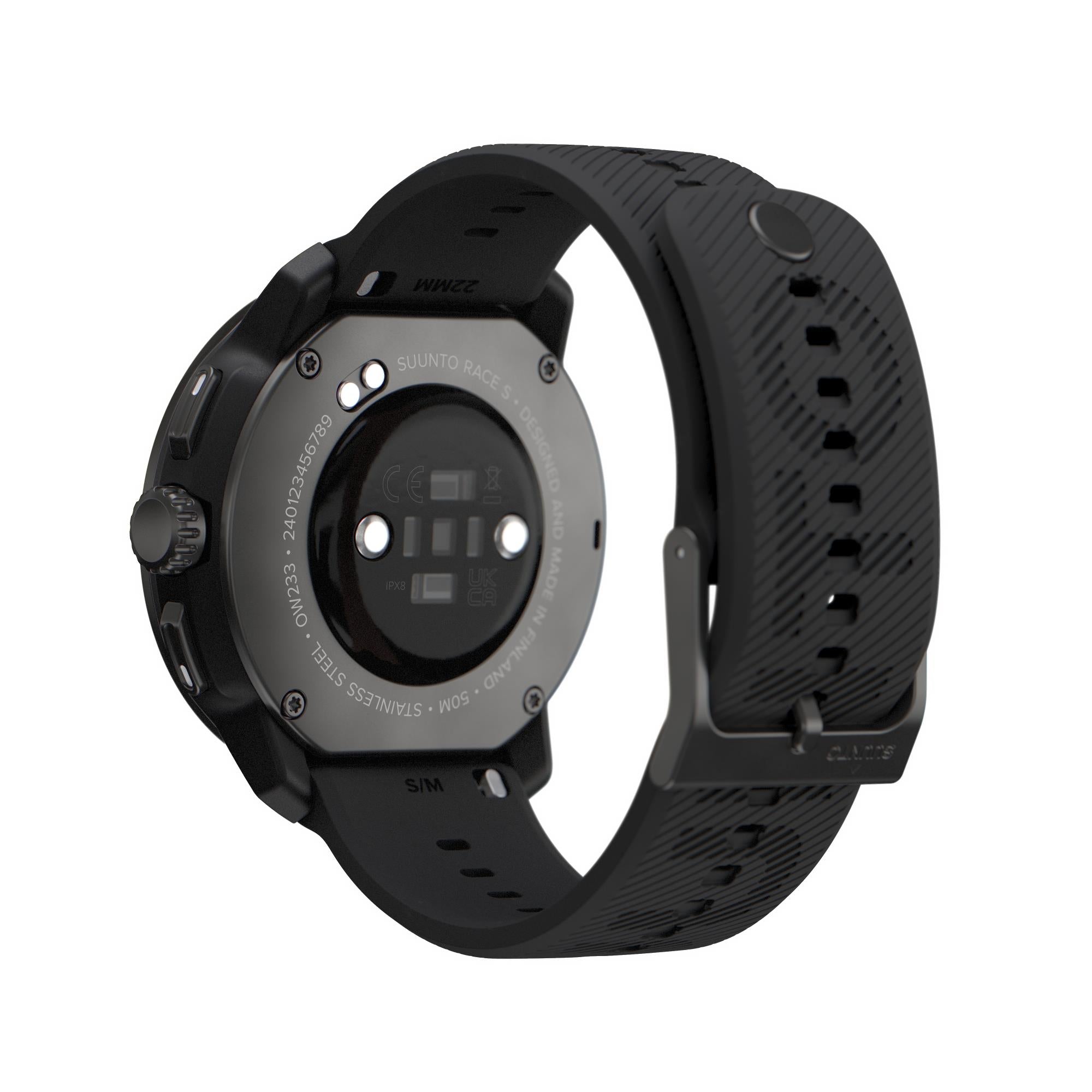 Suunto Race S All Black AMOLED Digital Silikon Smart Fitness Uhr SS051013000