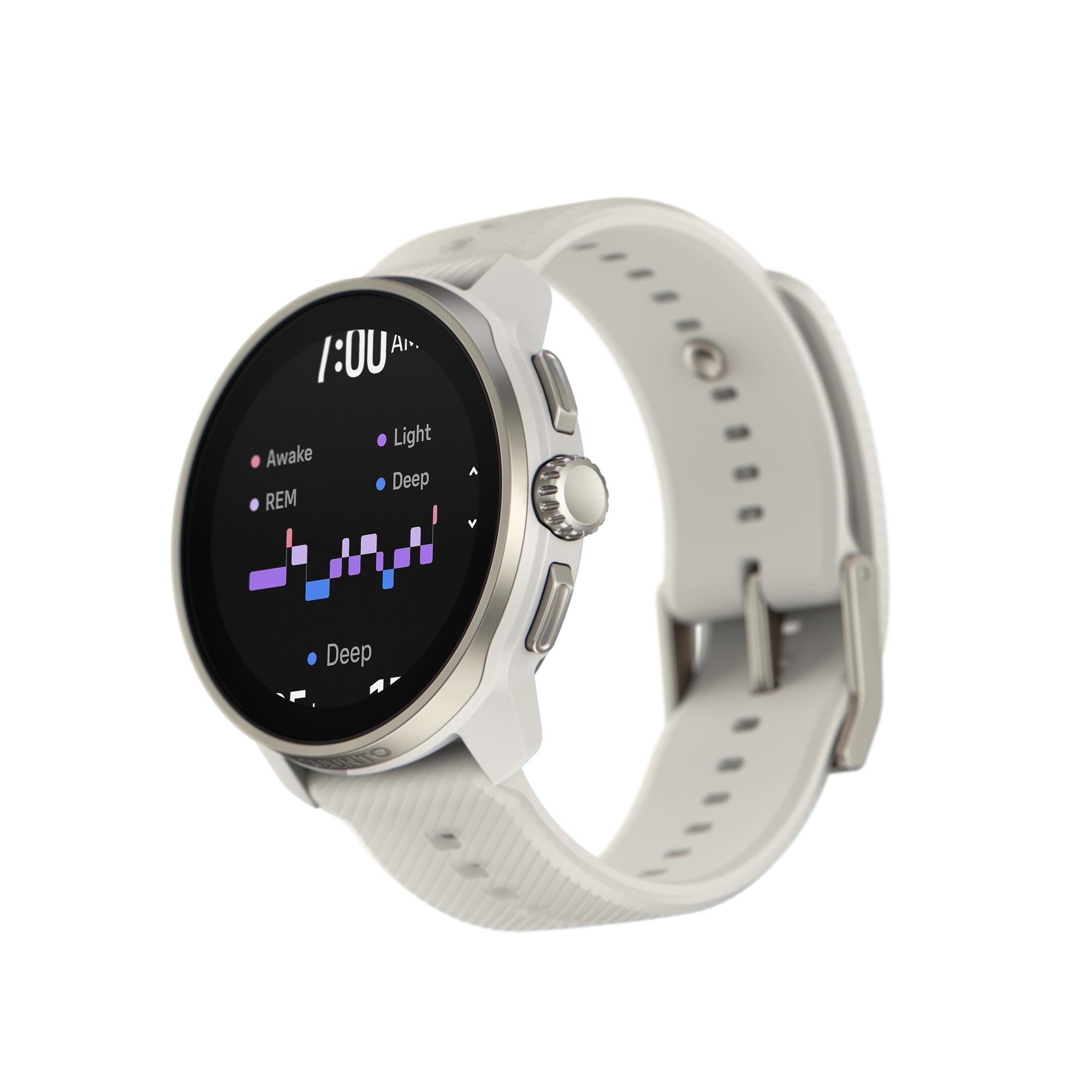 Suunto Race S Powder Gray AMOLED Digital Silicone Strap Smart Fitness Watch SS051017000