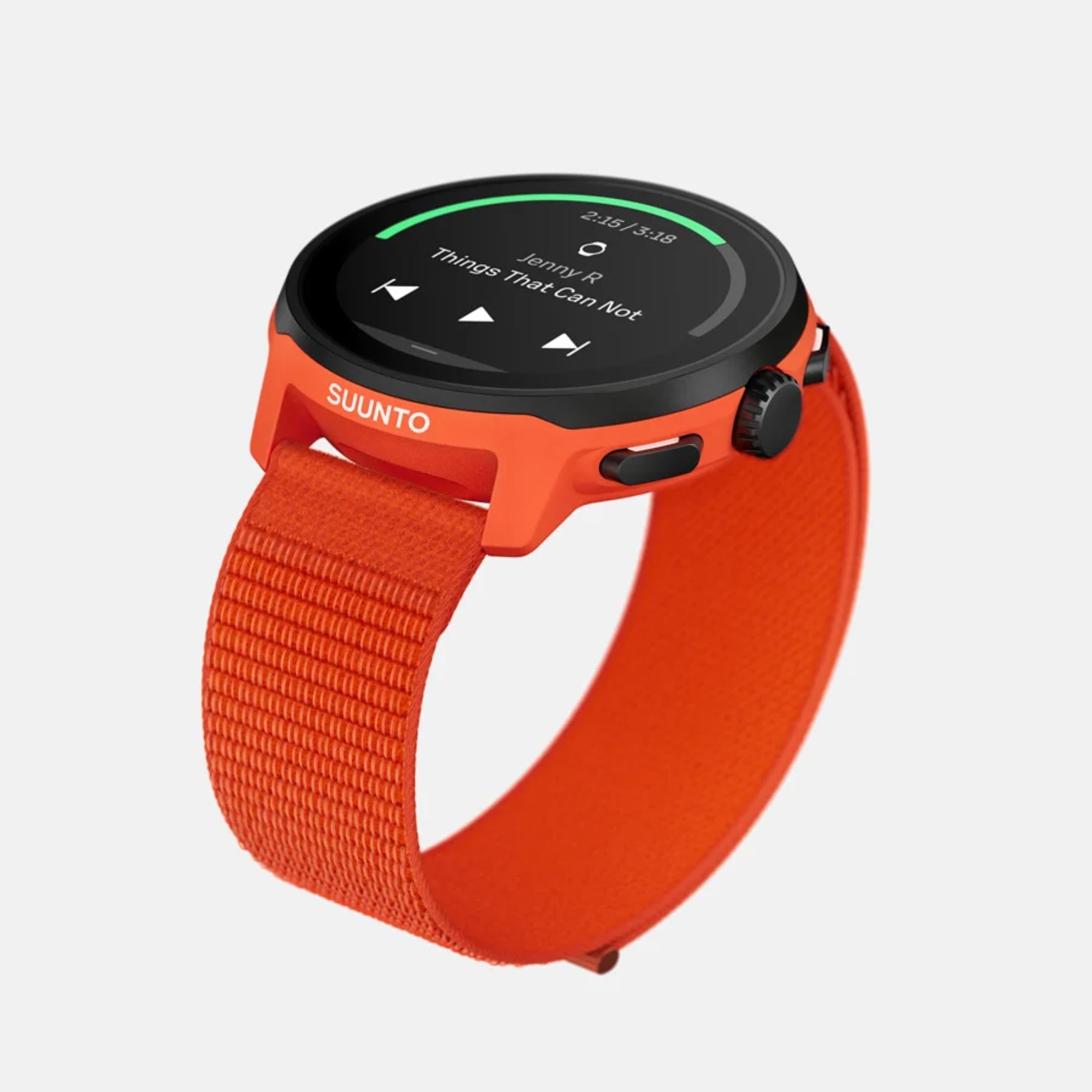 Suunto Run Coral Orange AMOLED Digital Textil Riemen Smart Fitness Uhr SS051112000