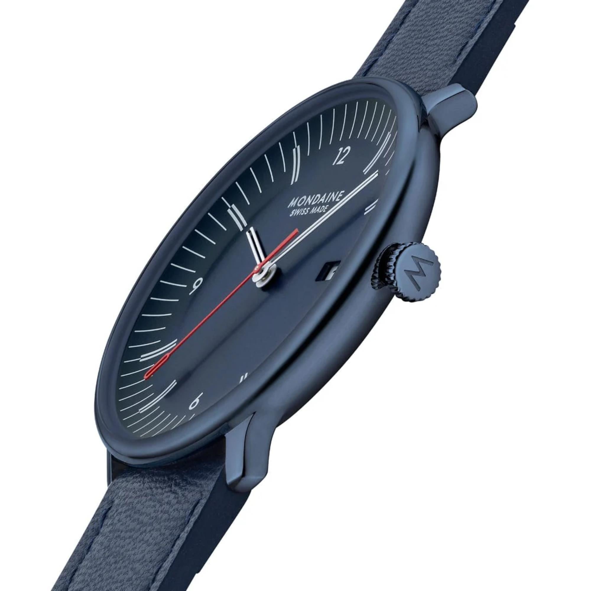 Mondaine MLE.41240.LDV Doppio Quartz Blue Dial Men's Watch